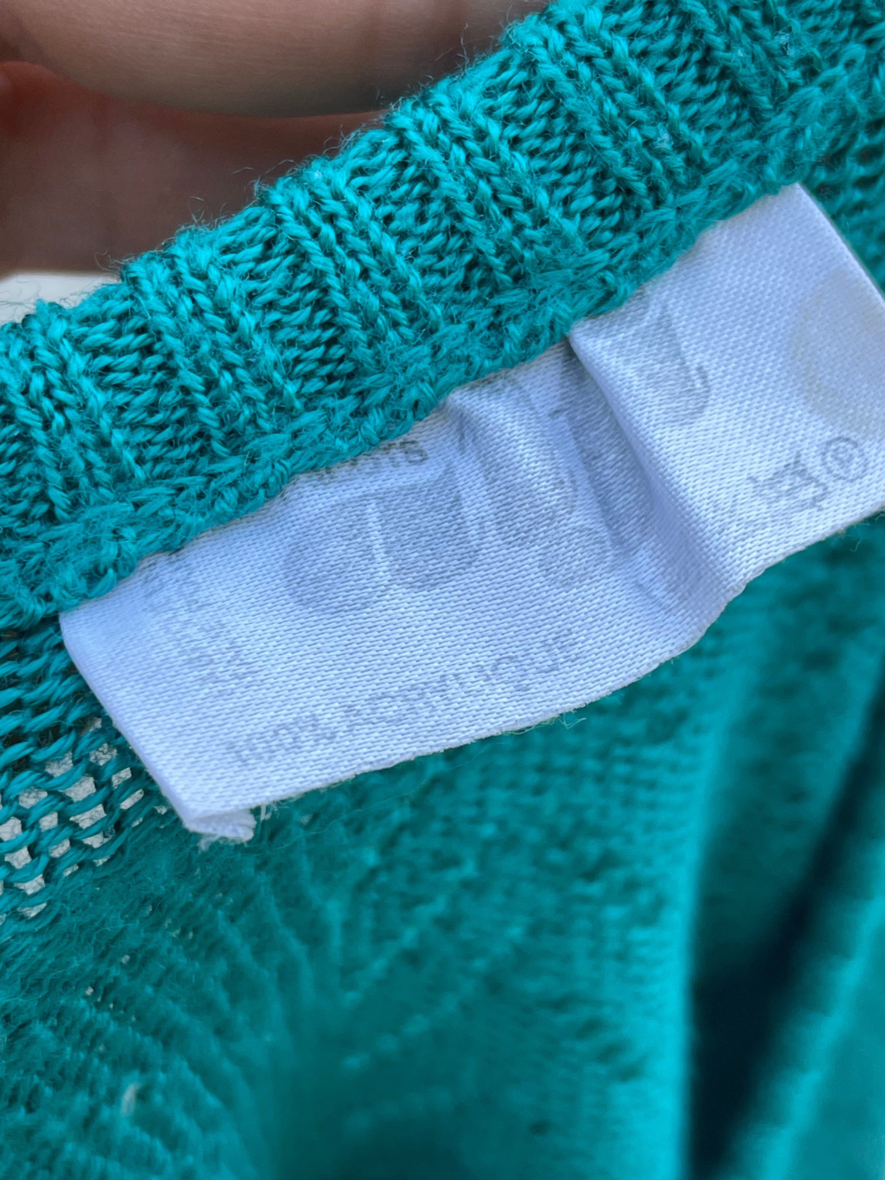 Top vintage ajouré vert émeraude – Made in France 38/40