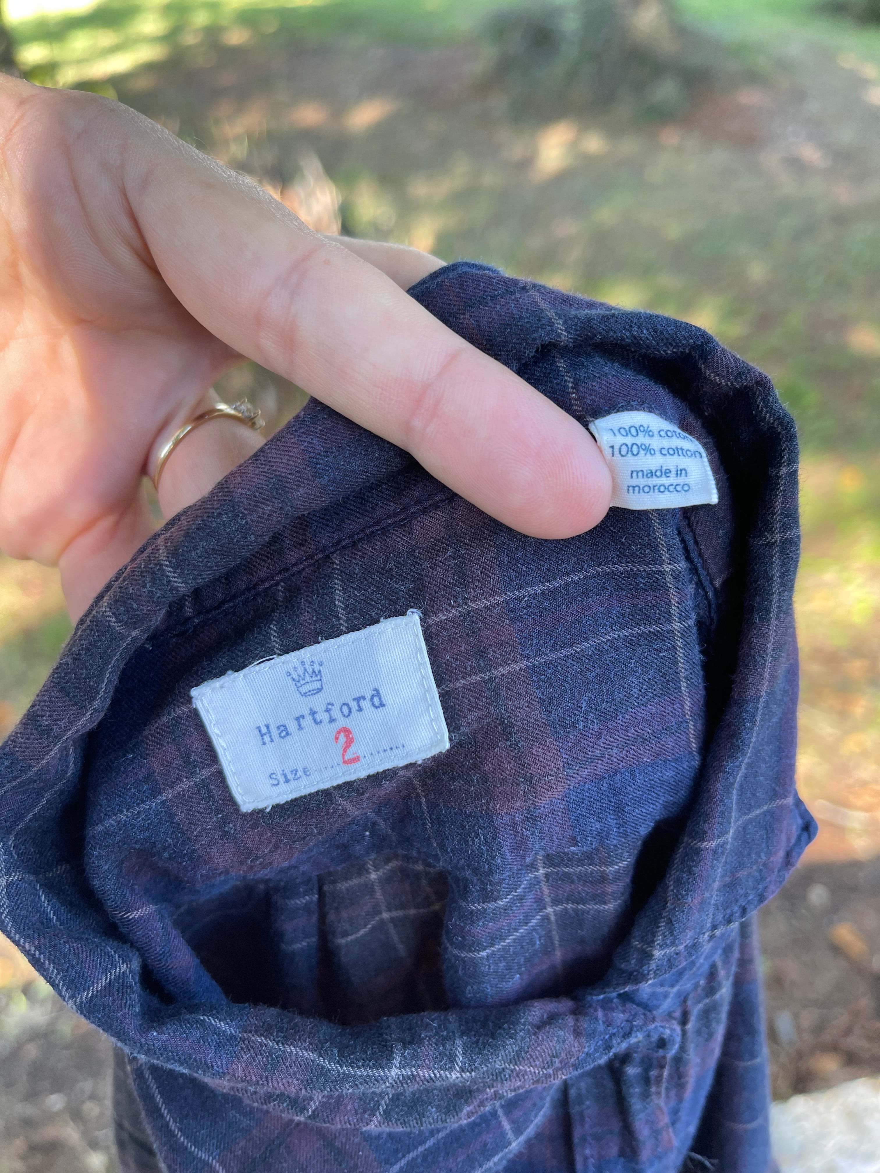 Chemise Hartford à carreaux 34