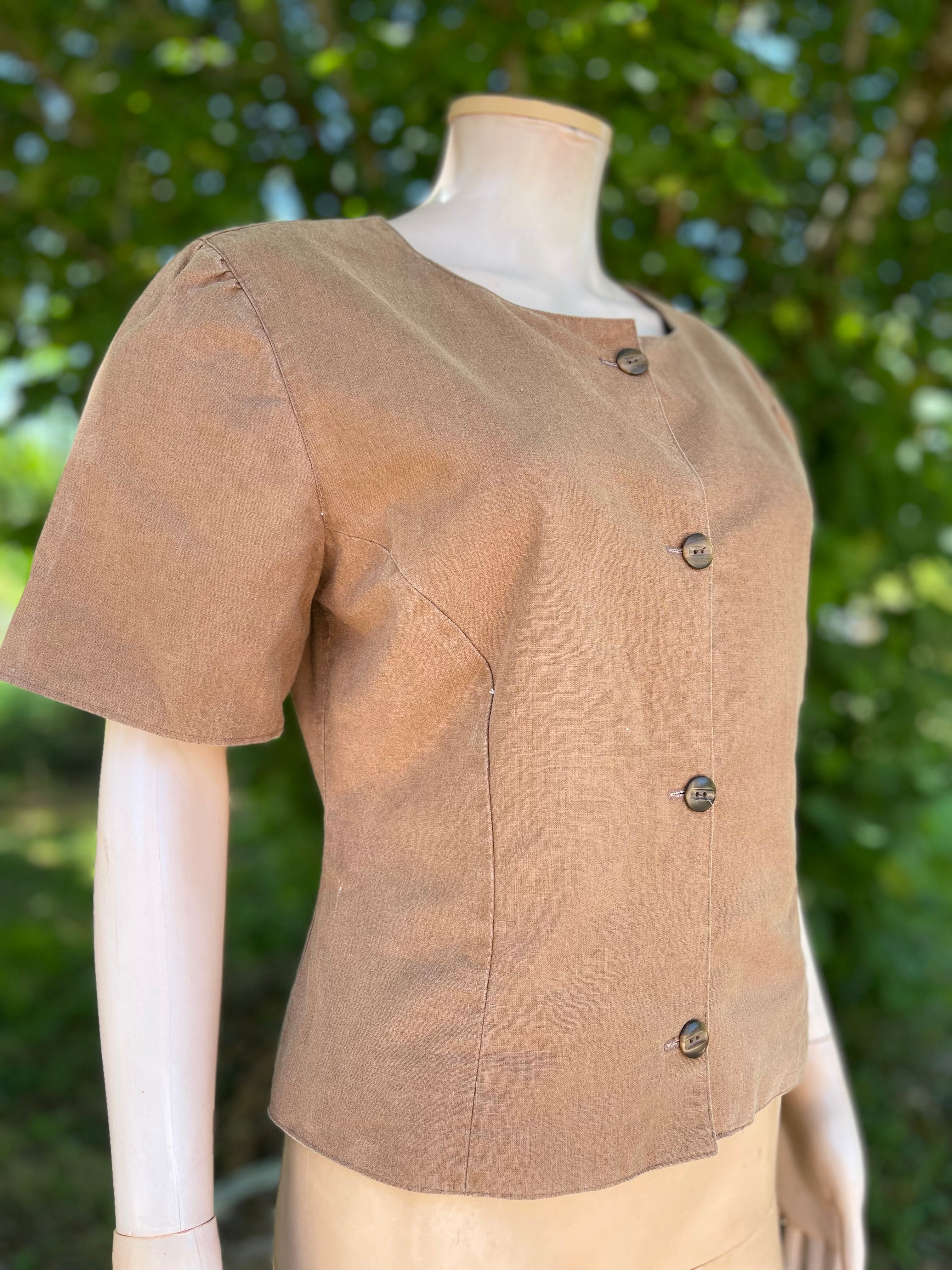 Blouse vintage lin 38-40