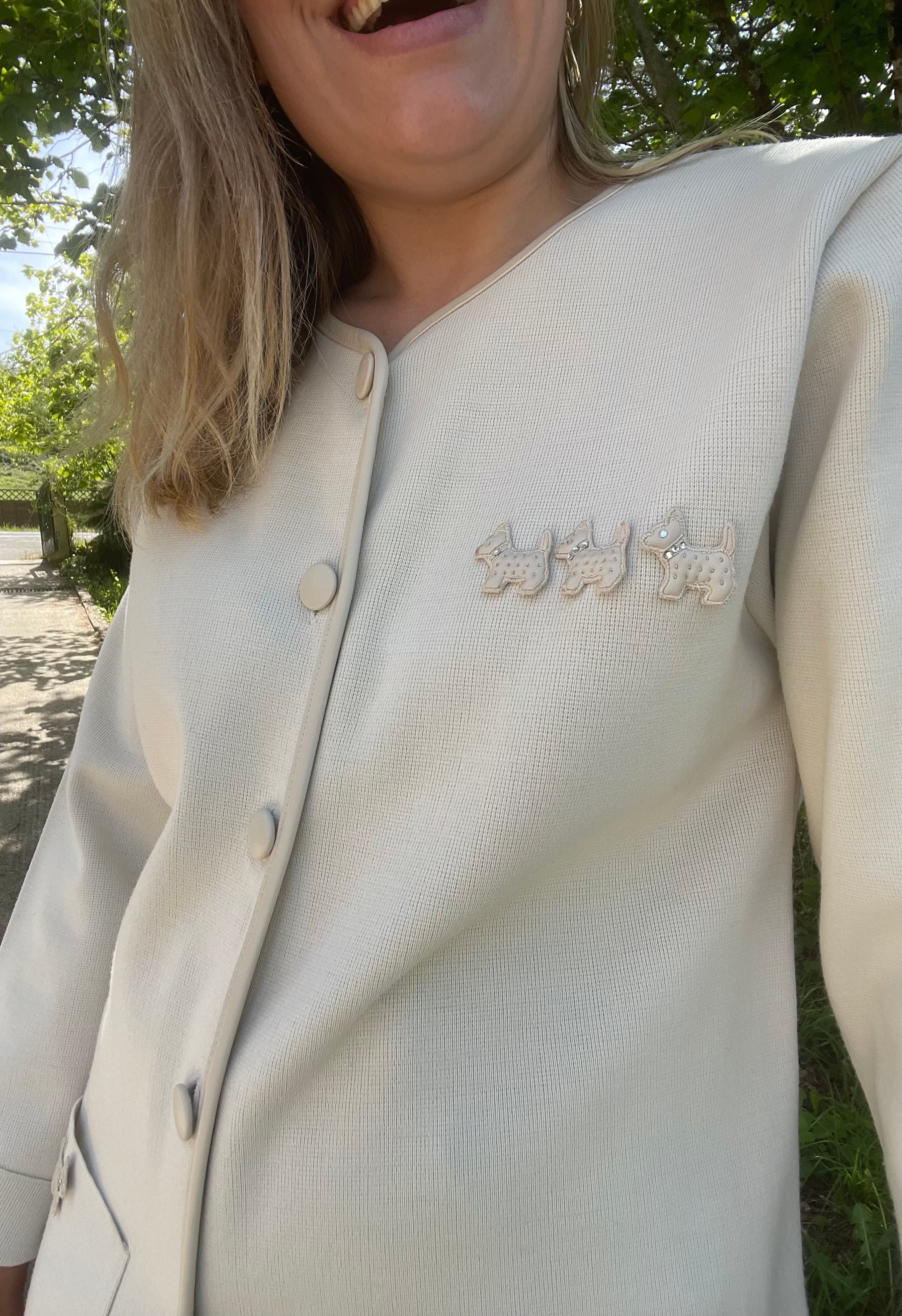 Cardigan écru vintage
