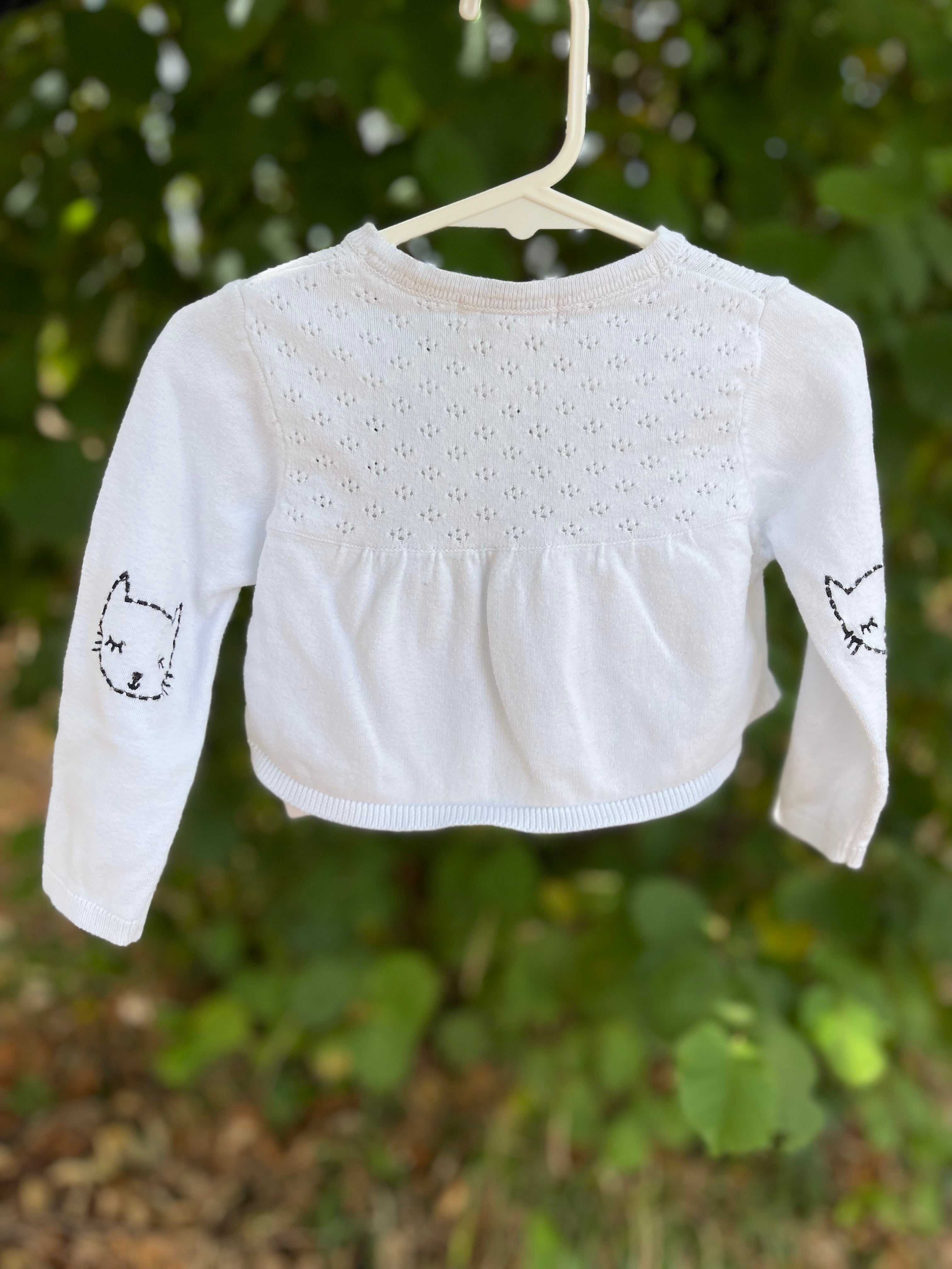 Cardigan DPAM blanc 18 mois