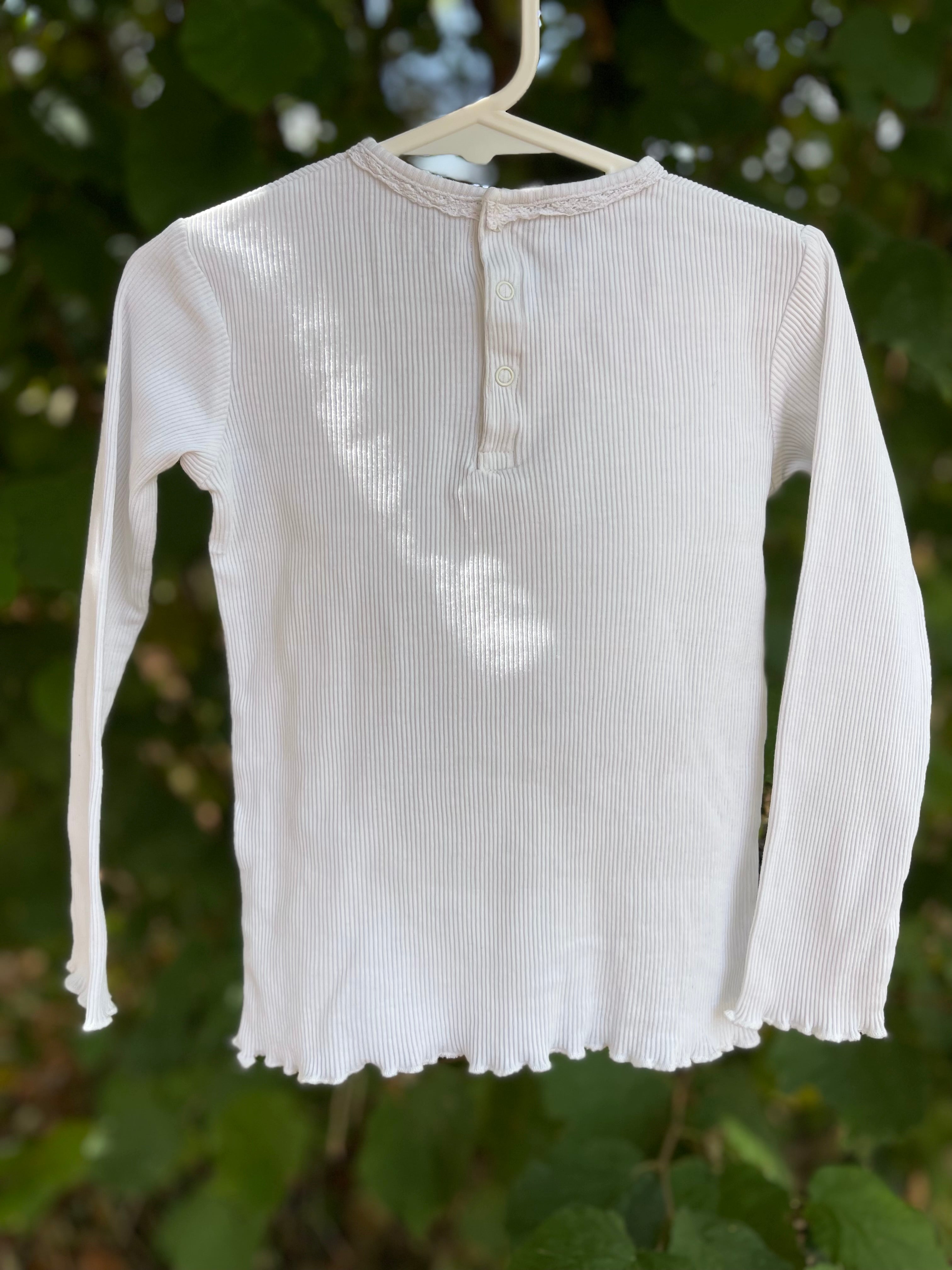 Teeshirt manches longues blanc Kiabi 3 ans