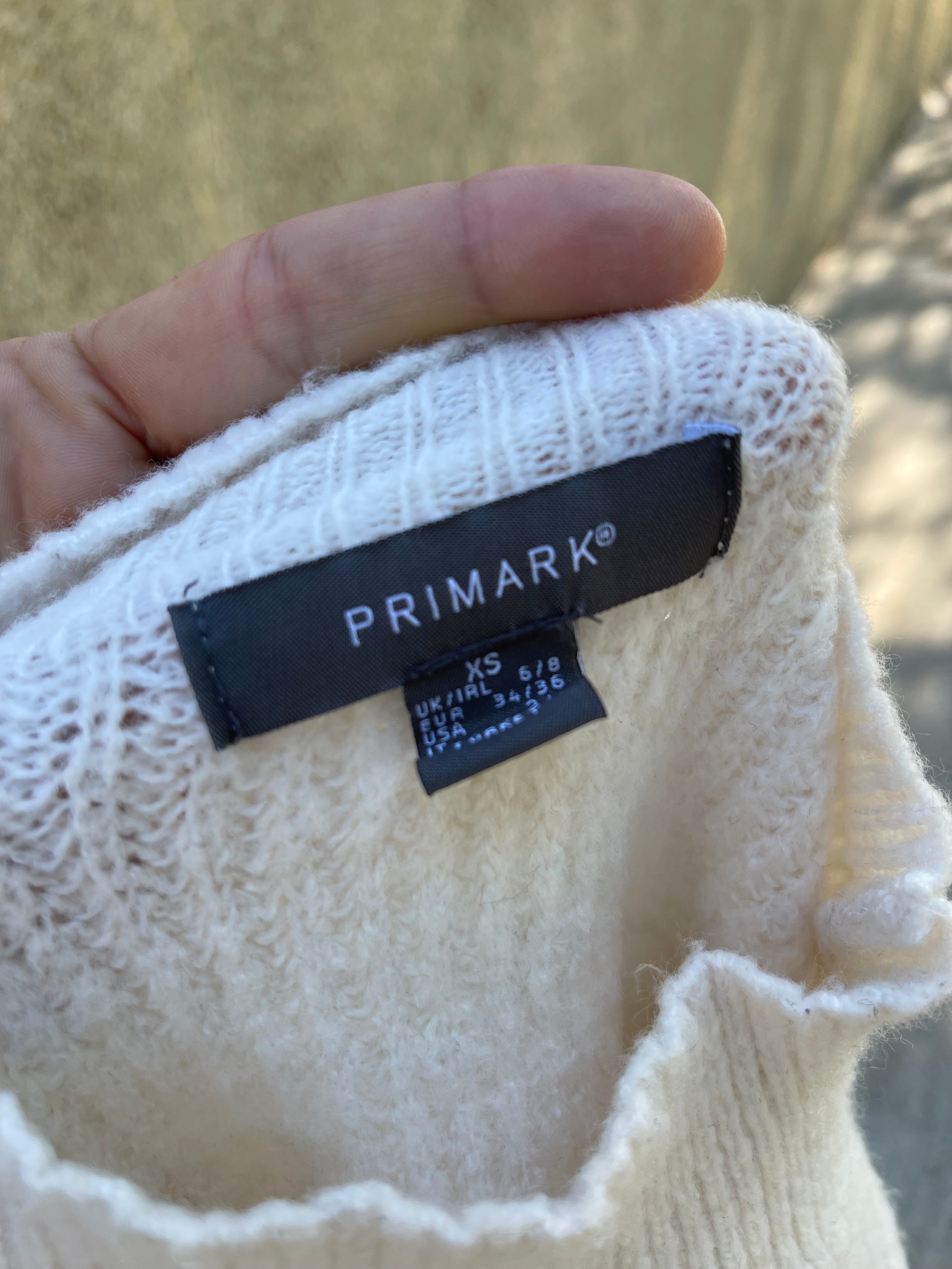 Pull crème ajouré épaule – Primark XS/S