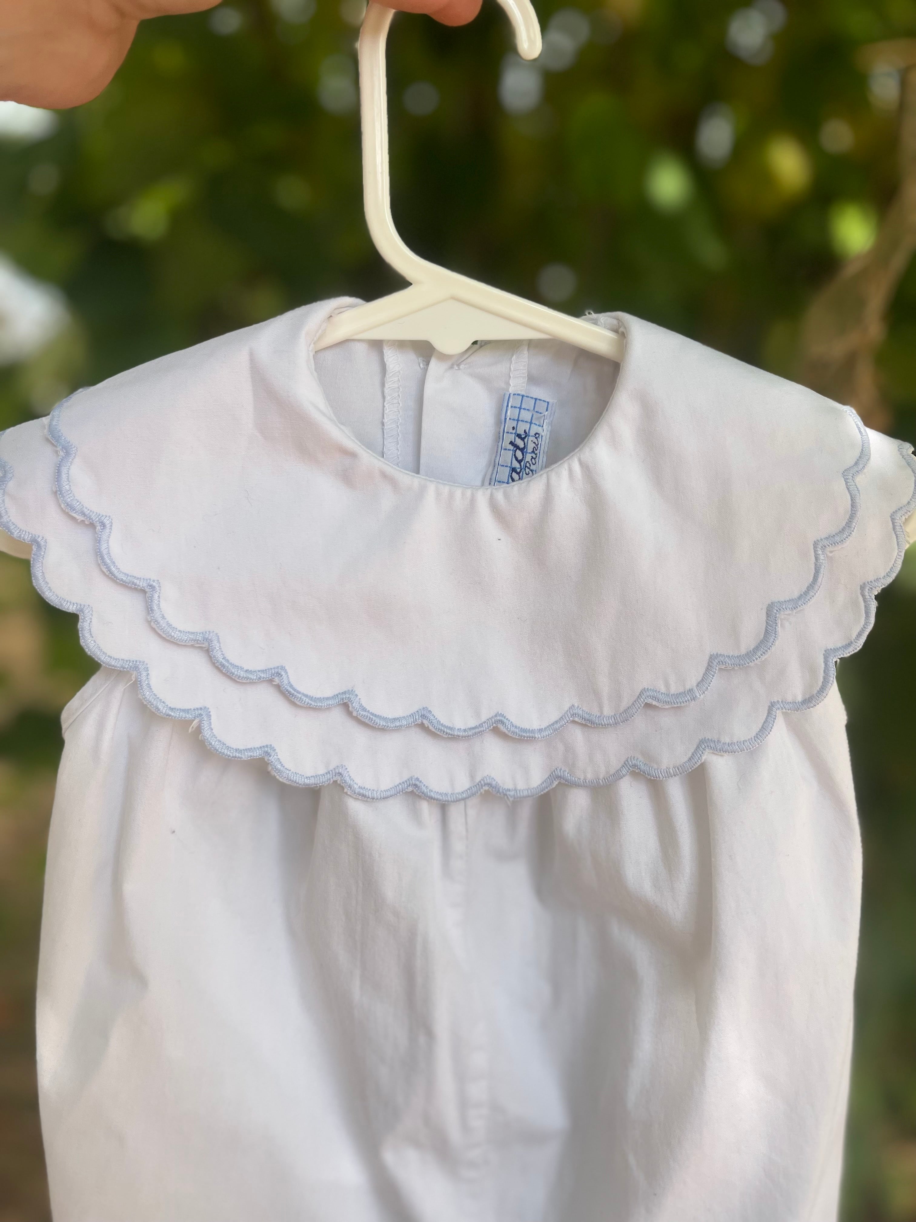 Barboteuse Jacadi vintage coton blanc 12 mois