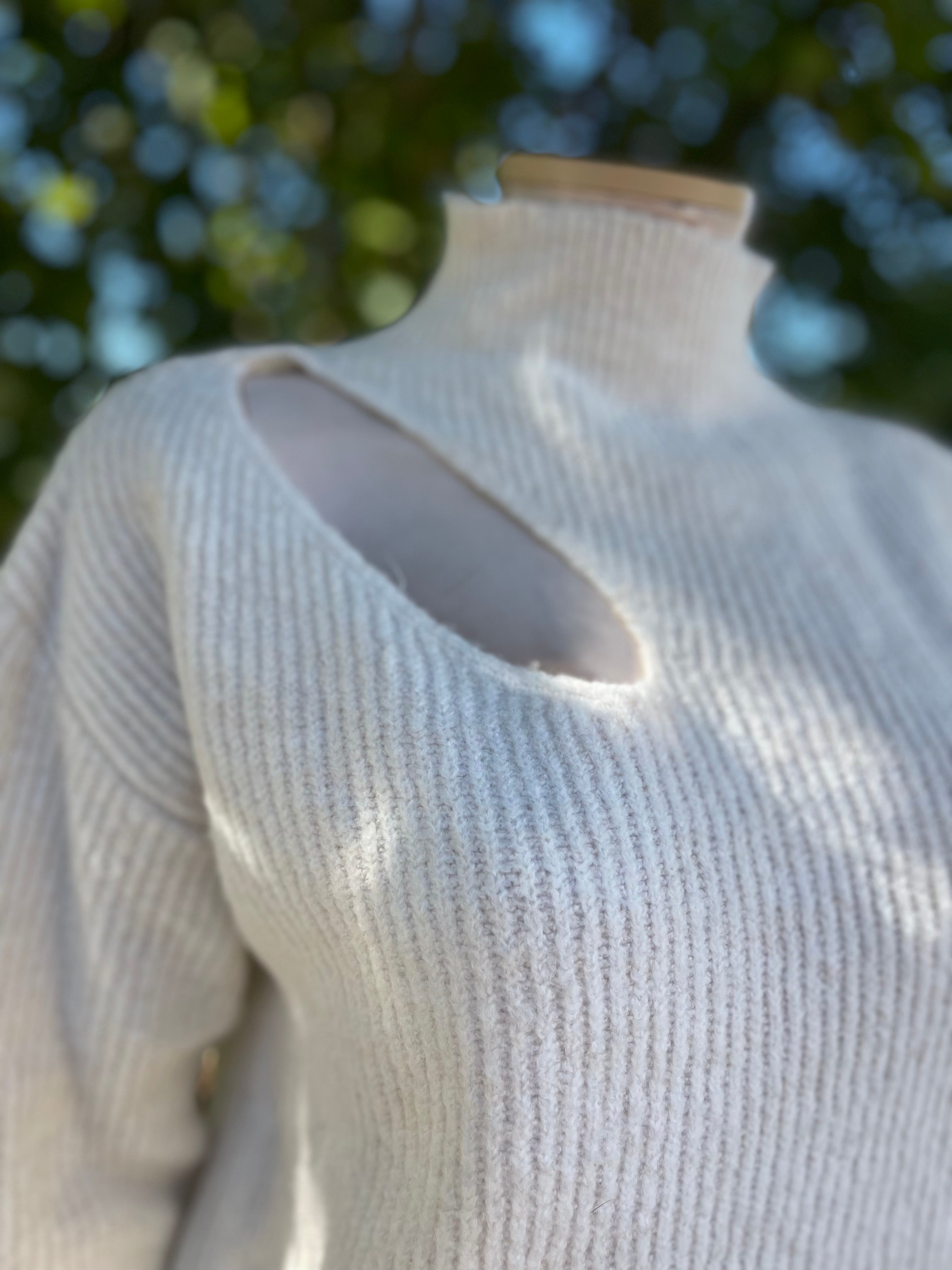 Pull crème ajouré épaule – Primark XS/S