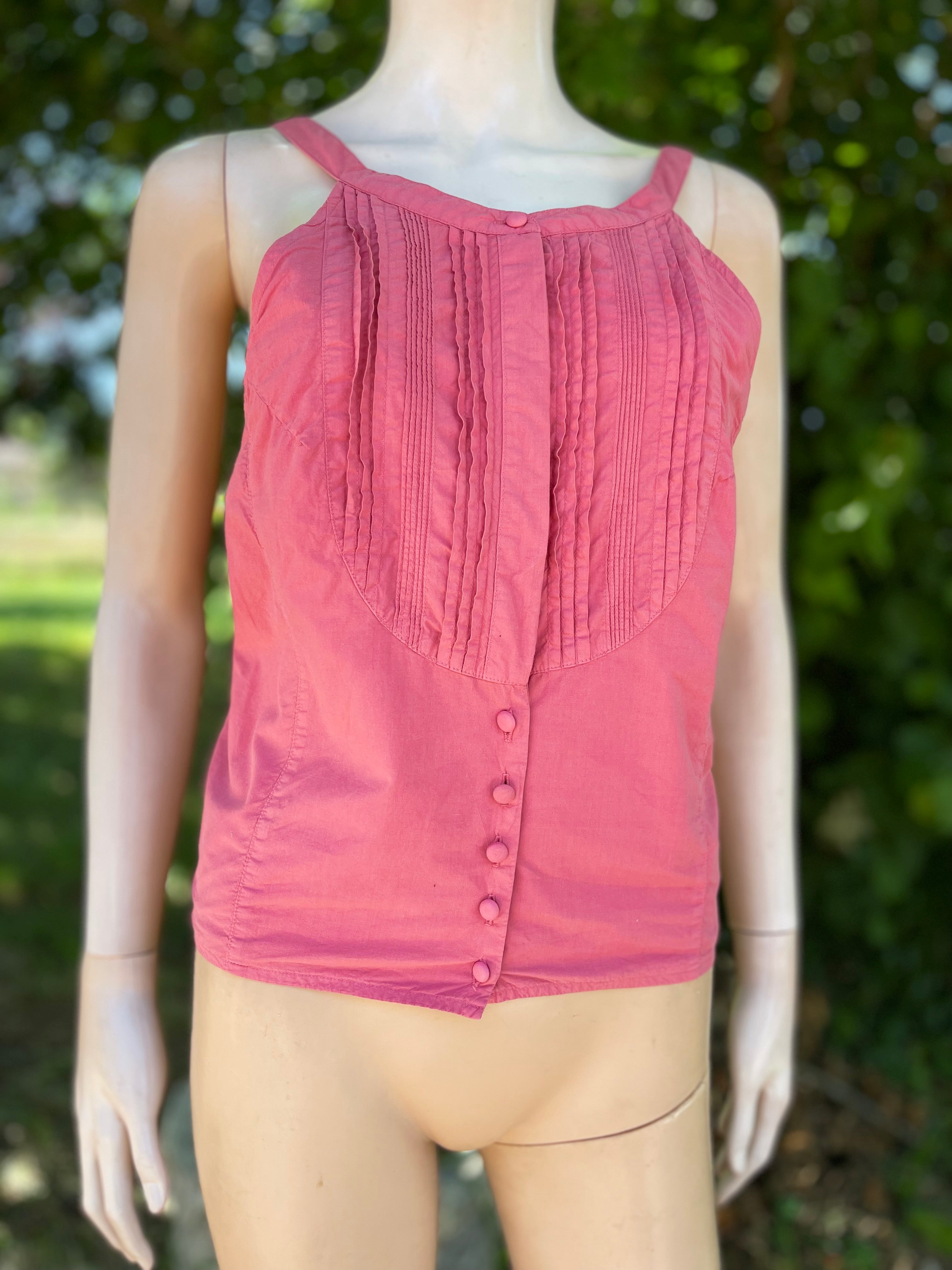Top rose framboise à plis 36-38