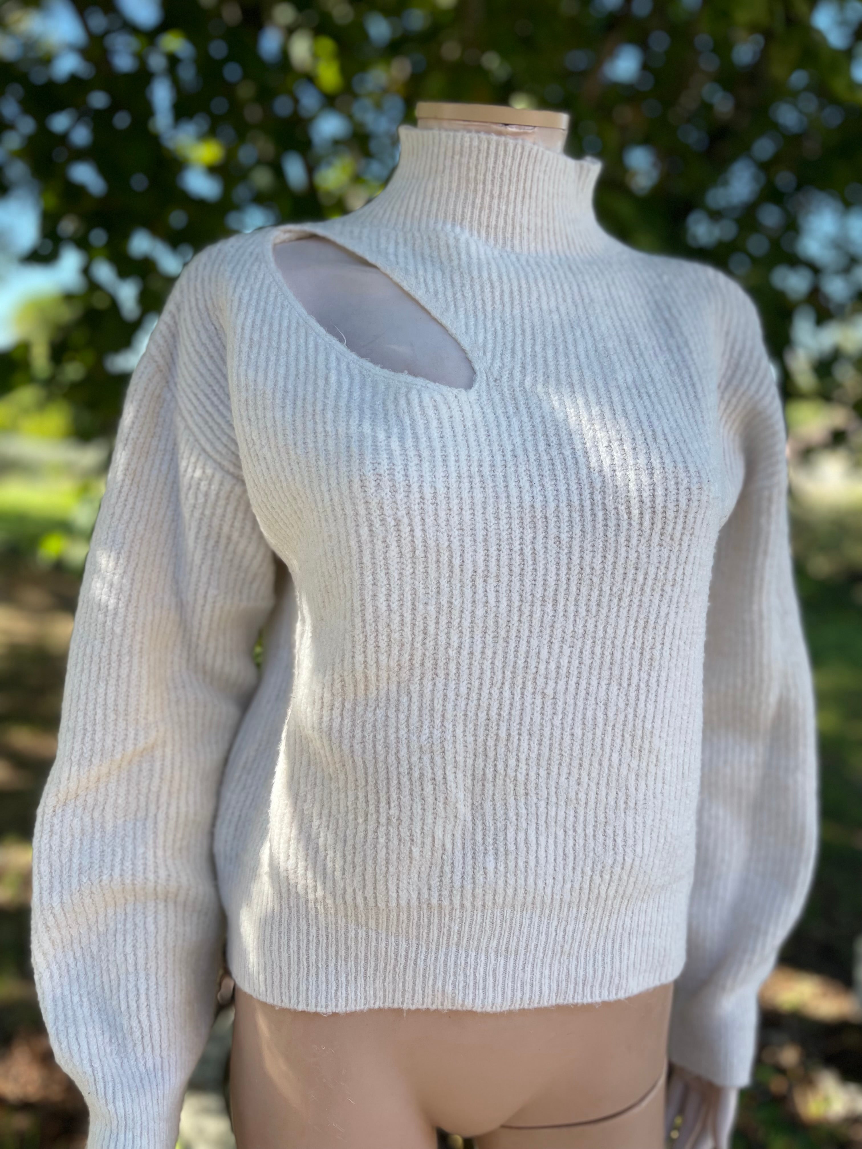 Pull crème ajouré épaule – Primark XS/S