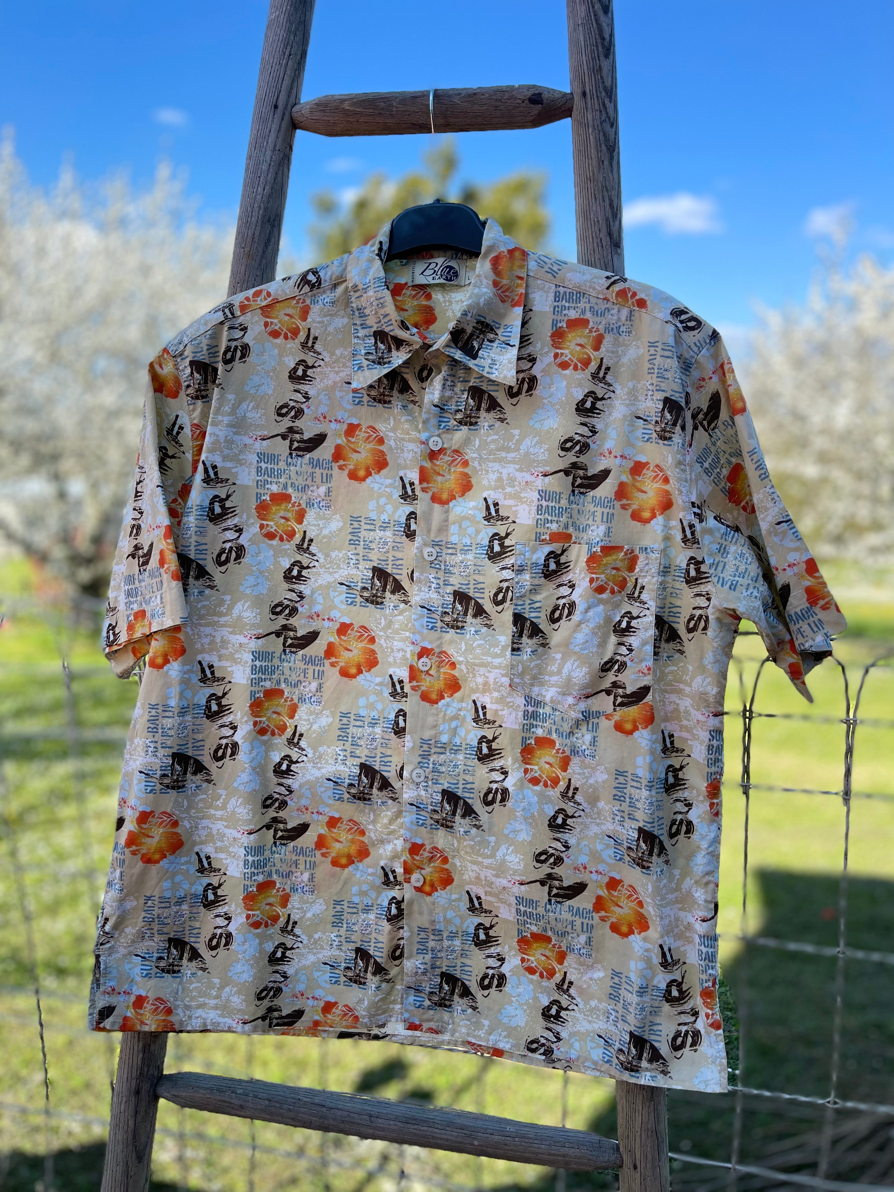Chemise hawaïenne vintage coton – esprit surf