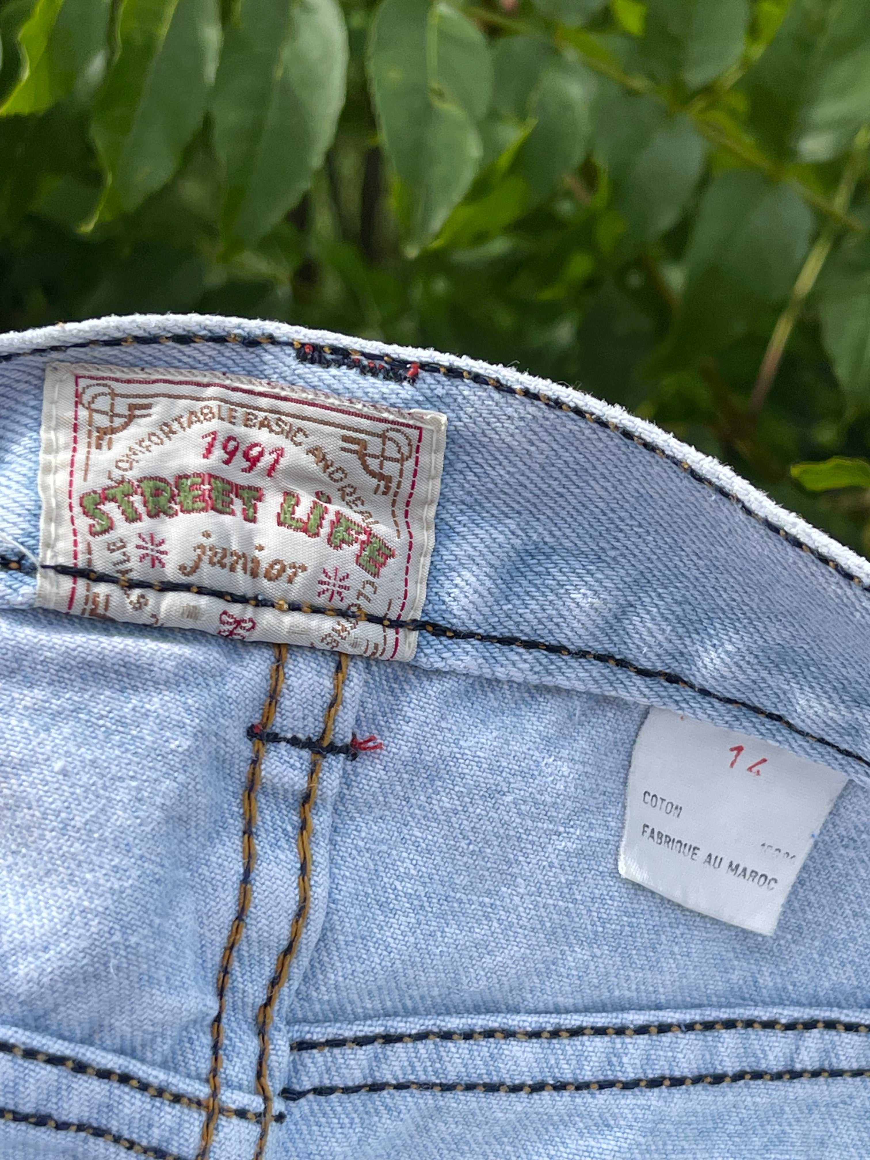 Bermuda vintage bleu clair boyfriend 36