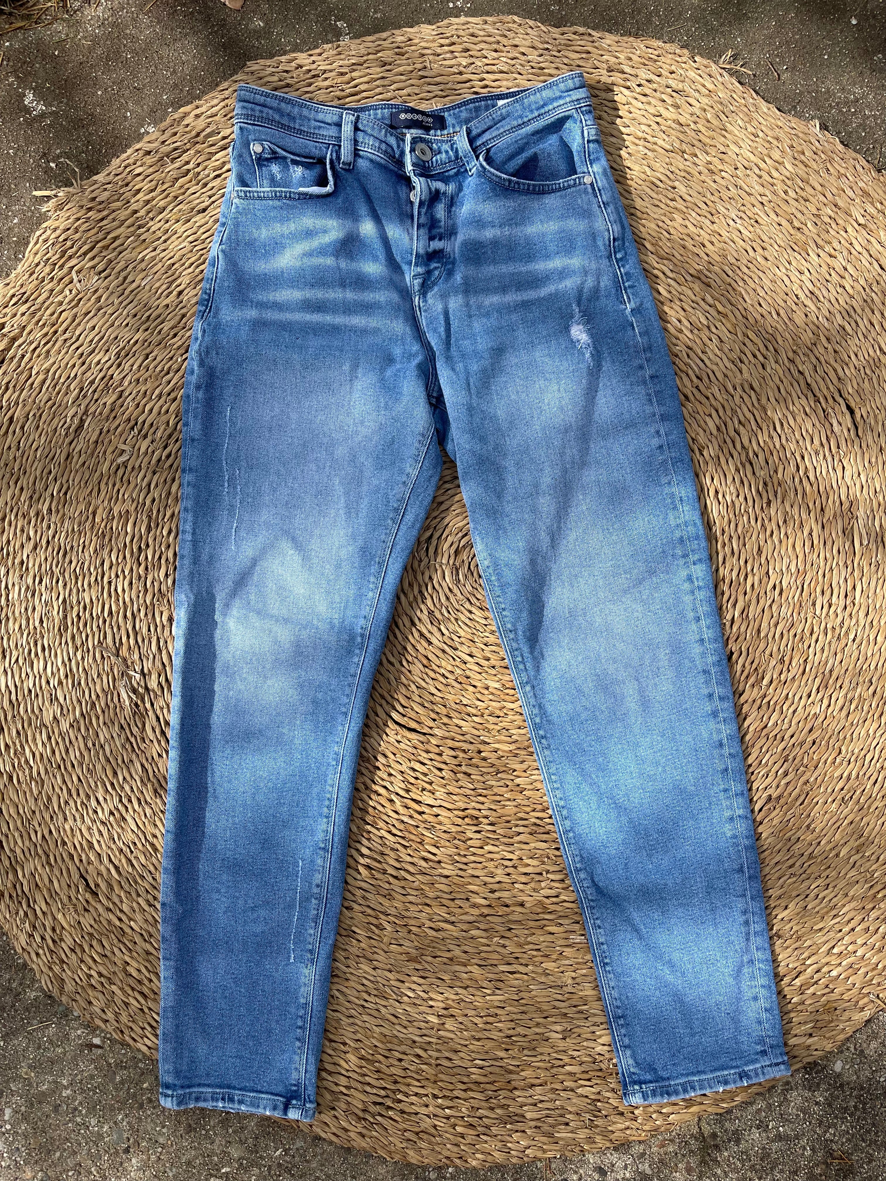 Jean Bonobo antifit bleu denim délavé taille 36 / S