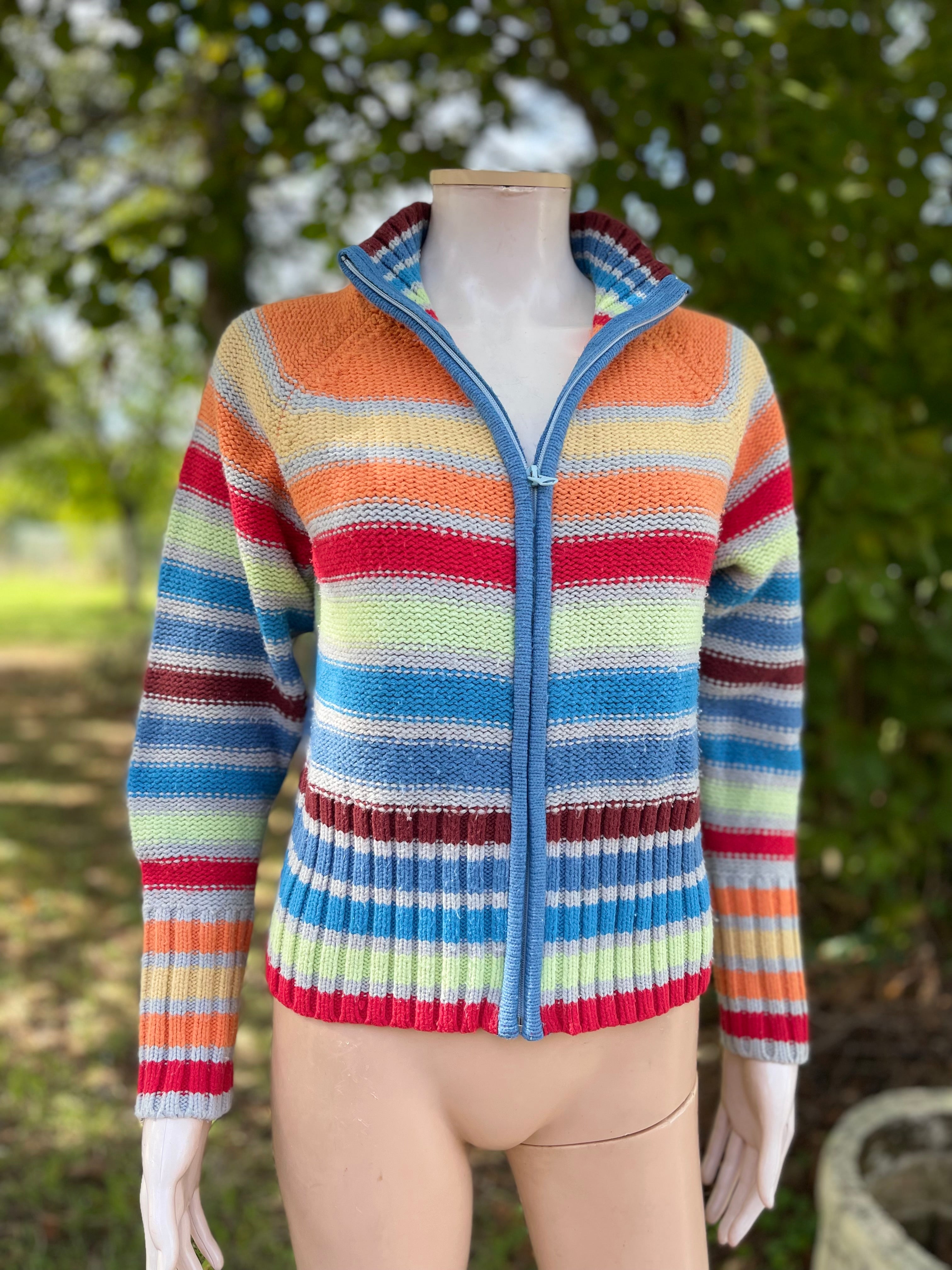 Pull vintage multicolore 36-38