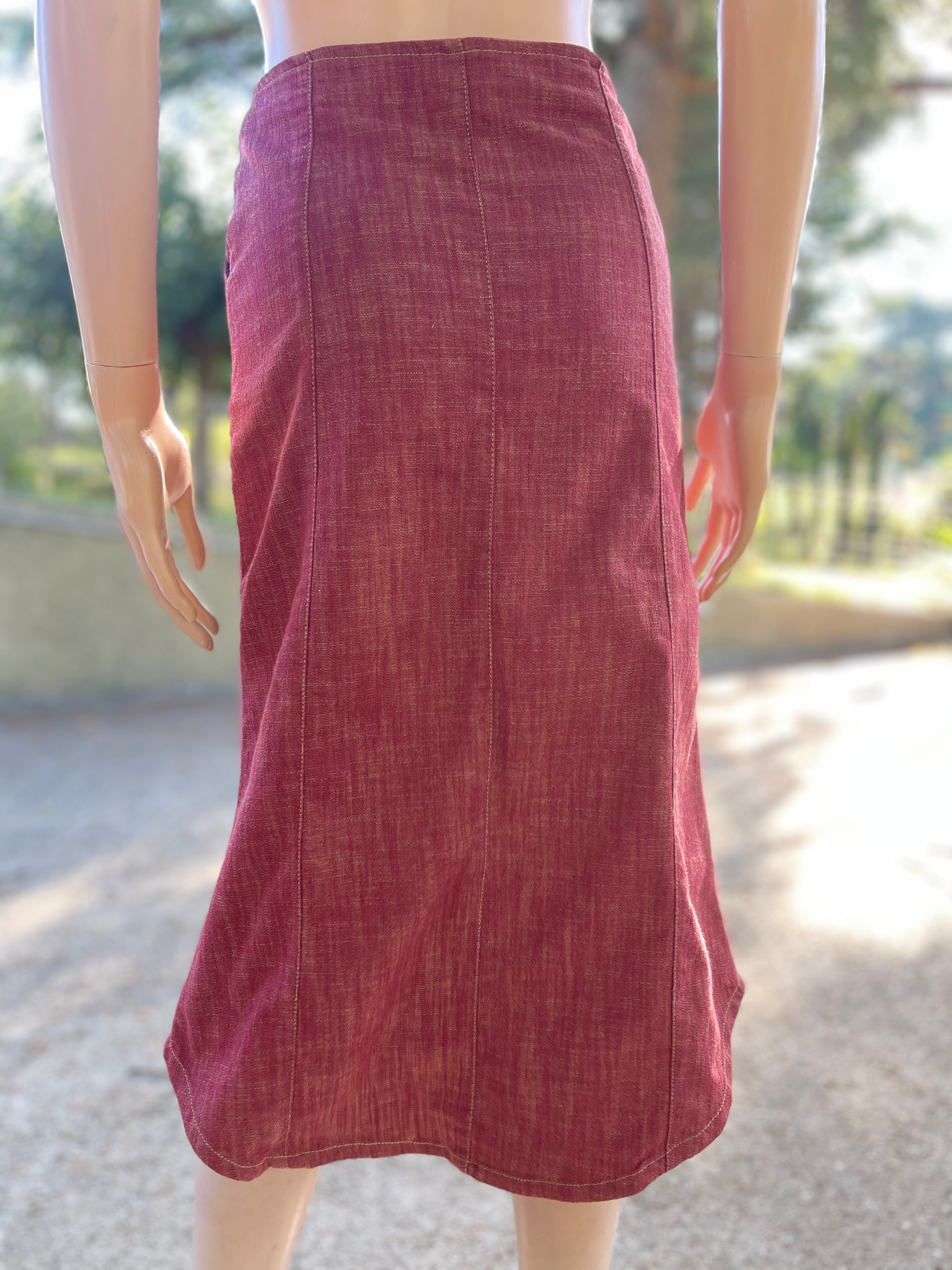 Jupe vintage bordeaux 36/38