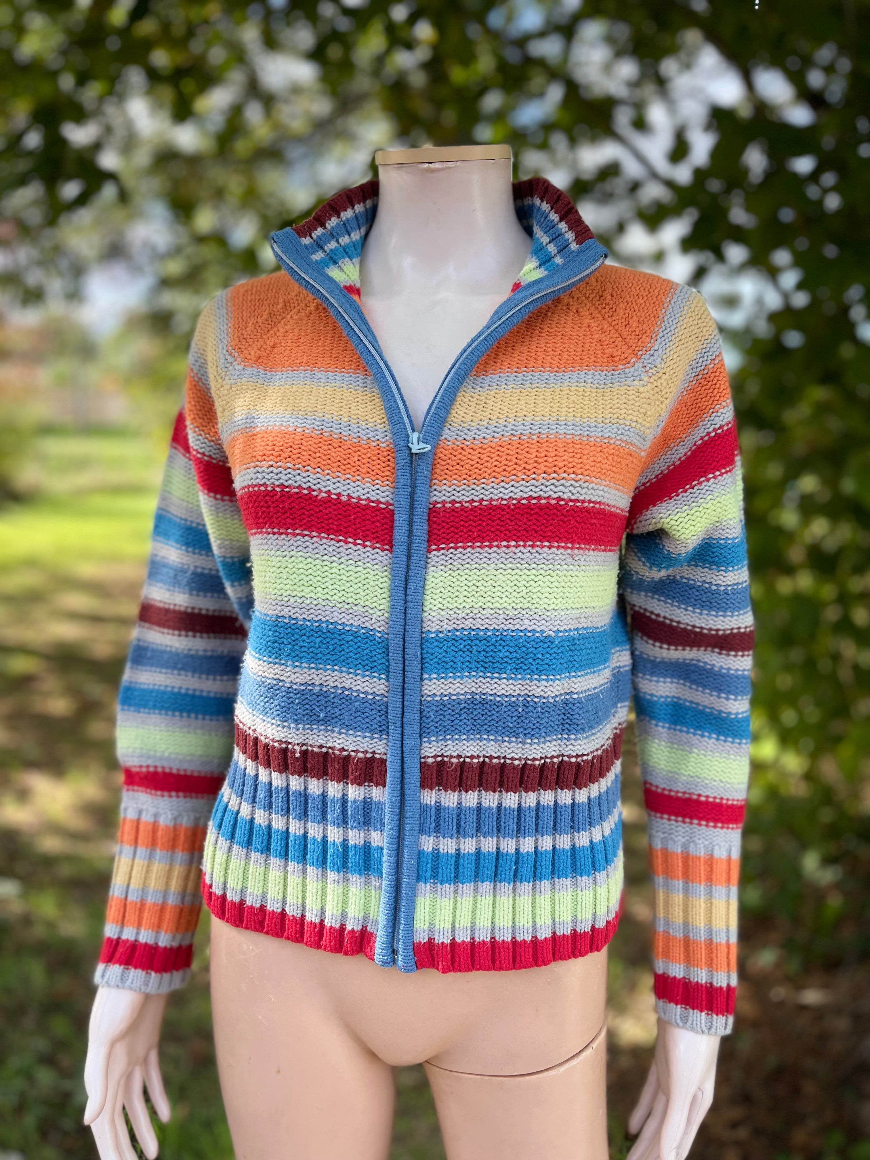 Pull vintage multicolore 36-38