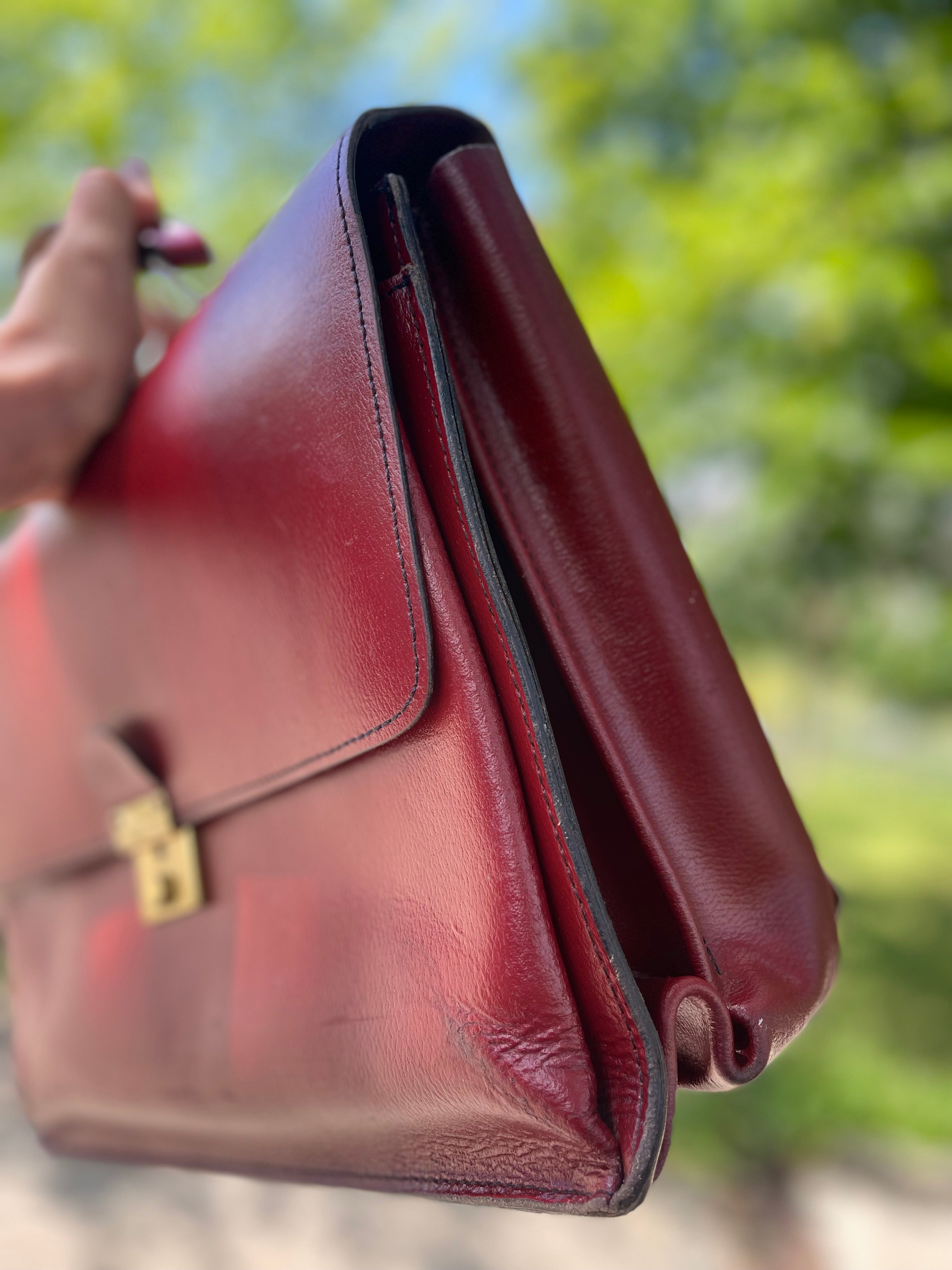 Sac cartable vintage en cuir