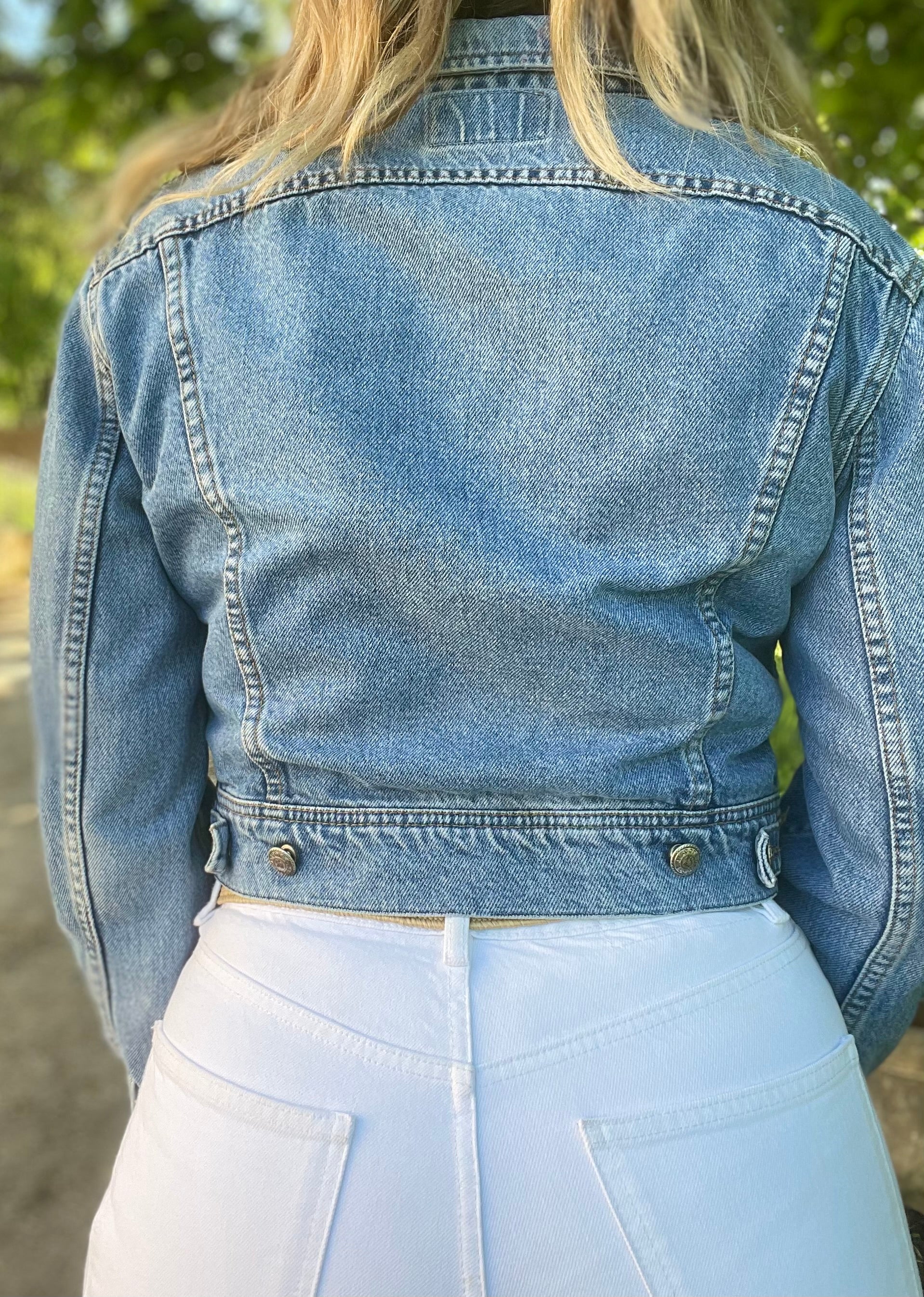 Veste en jean vintage coupe courte 36-38