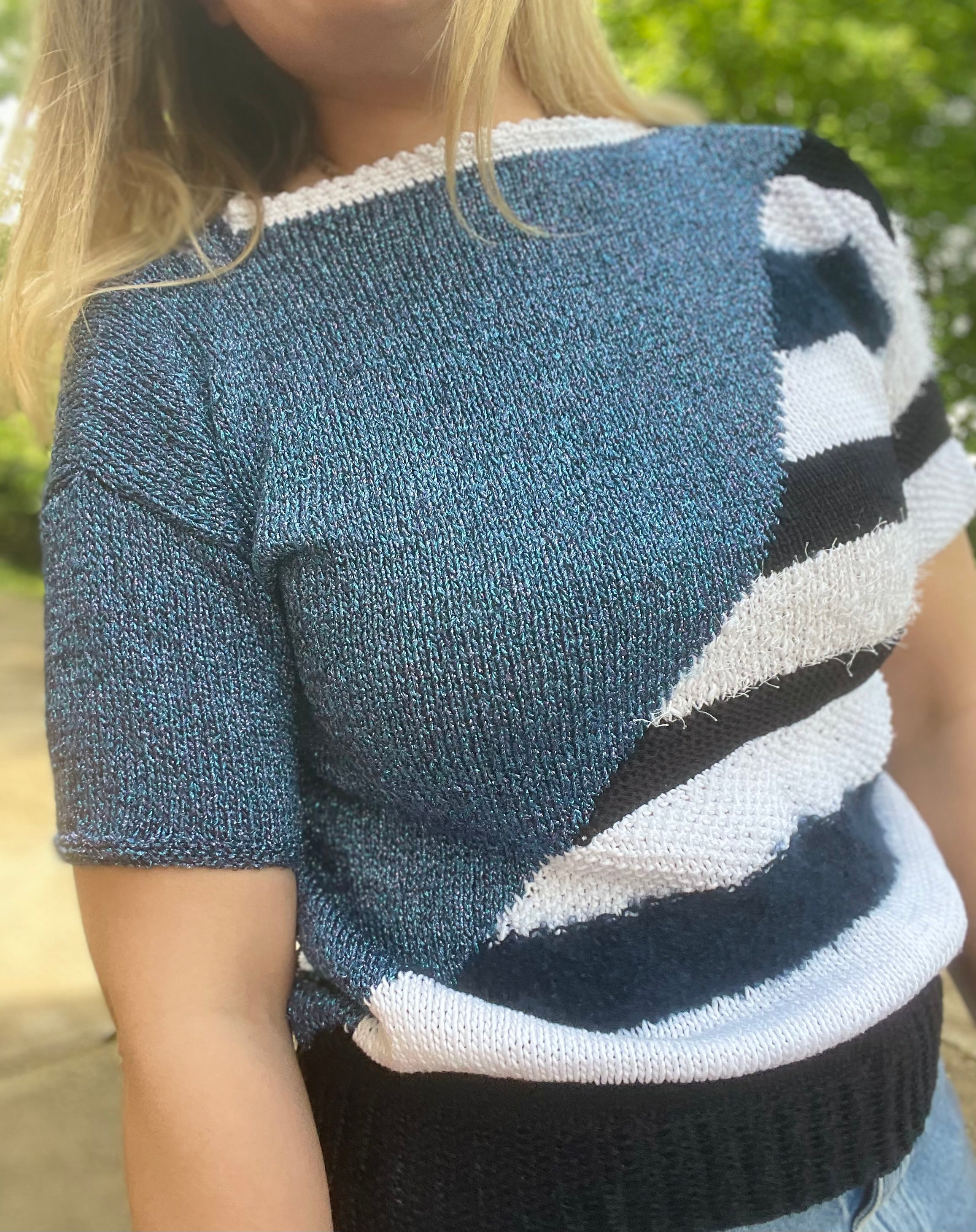 Top maille rétro
