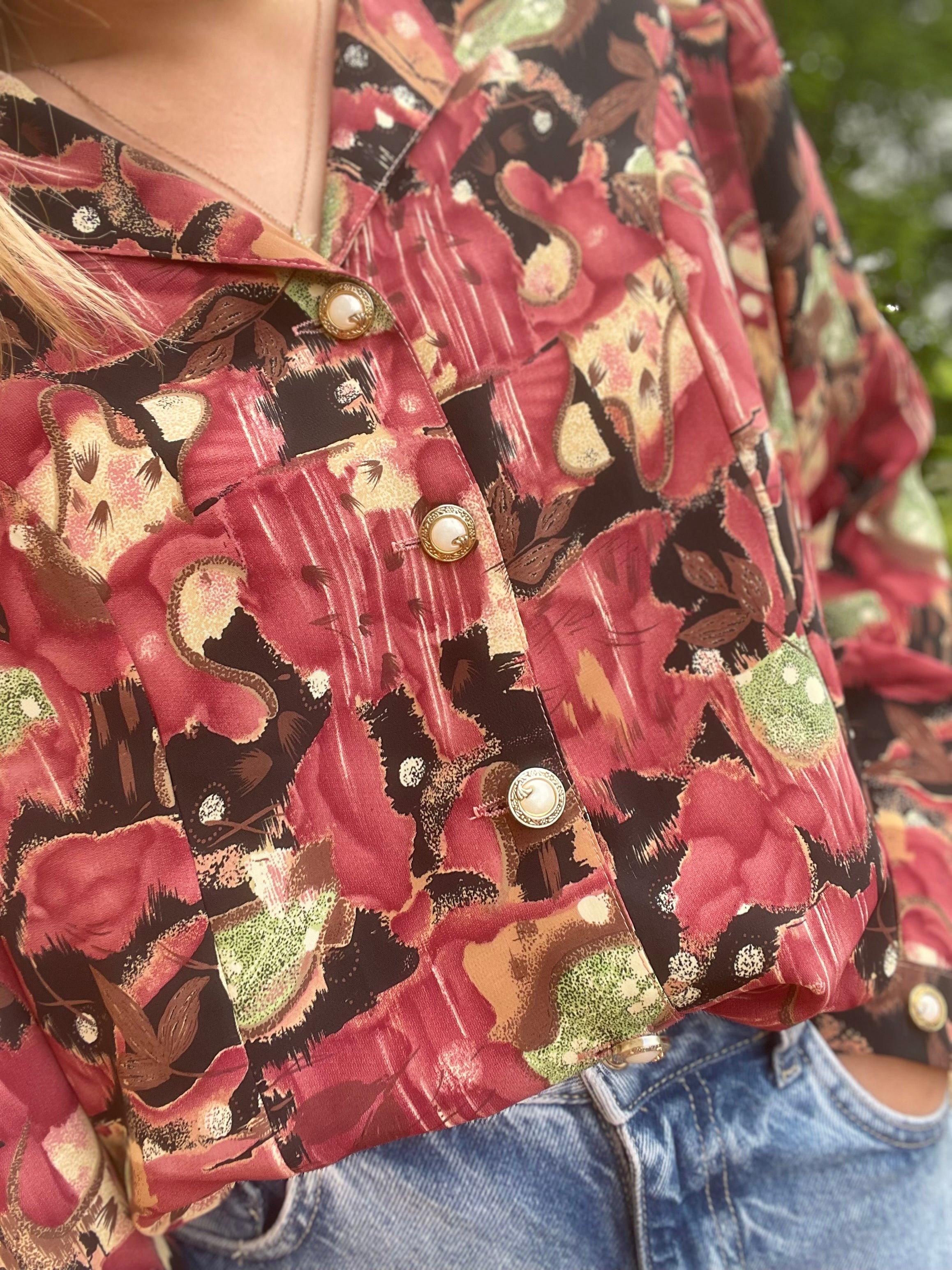 Chemise vintage bordeaux
