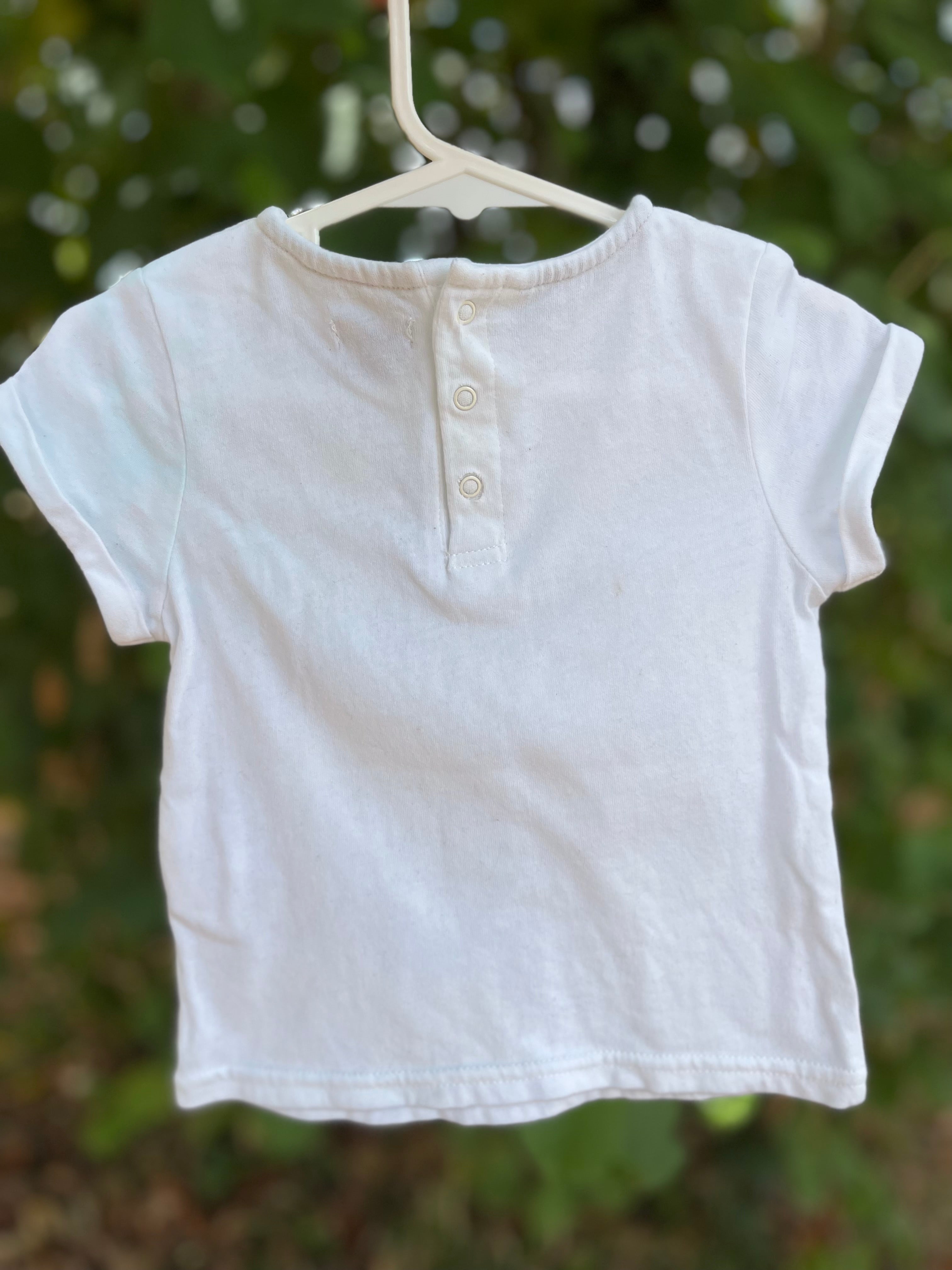 Teeshirt Kiabi blanc tortue 18 mois