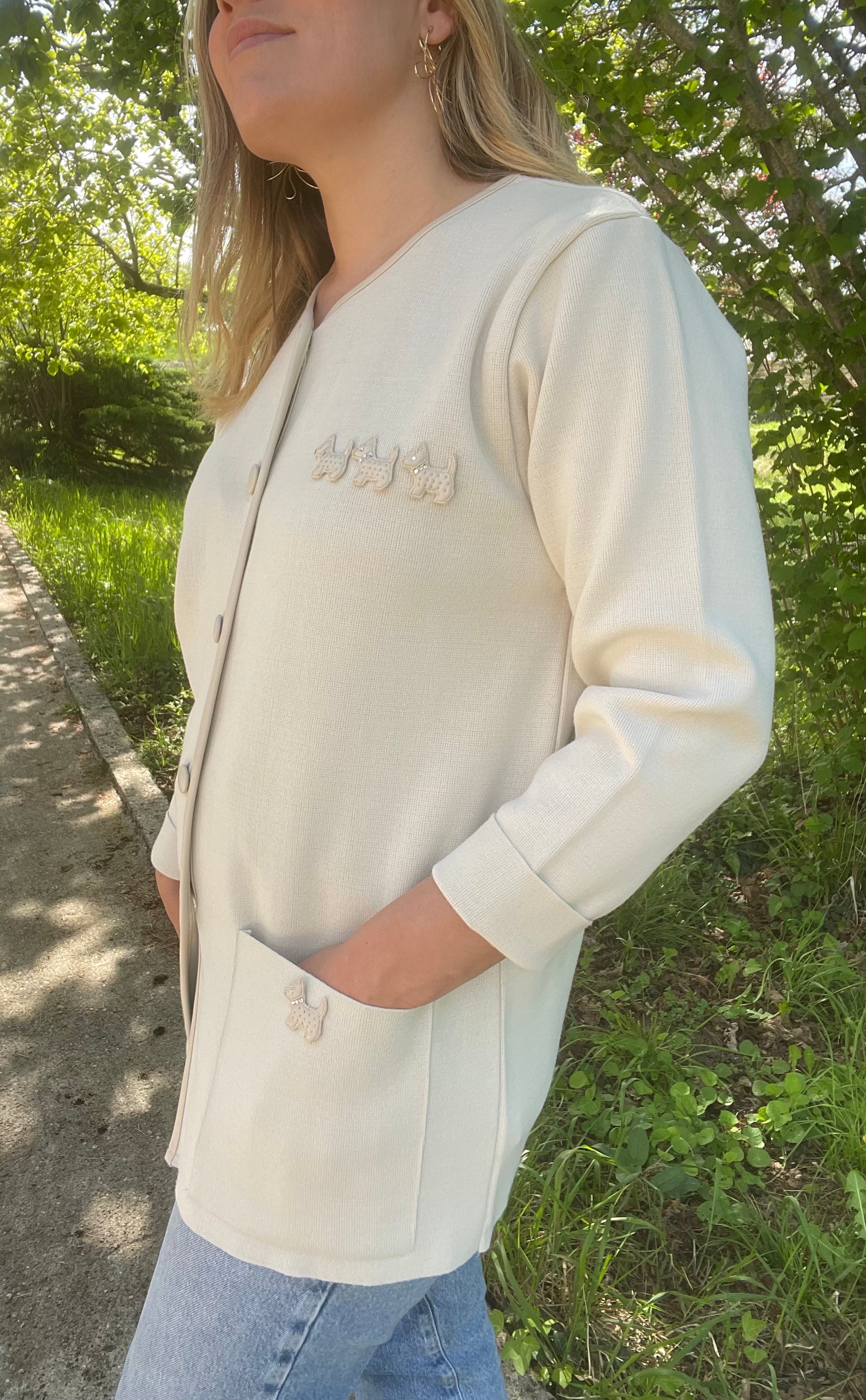 Cardigan écru vintage