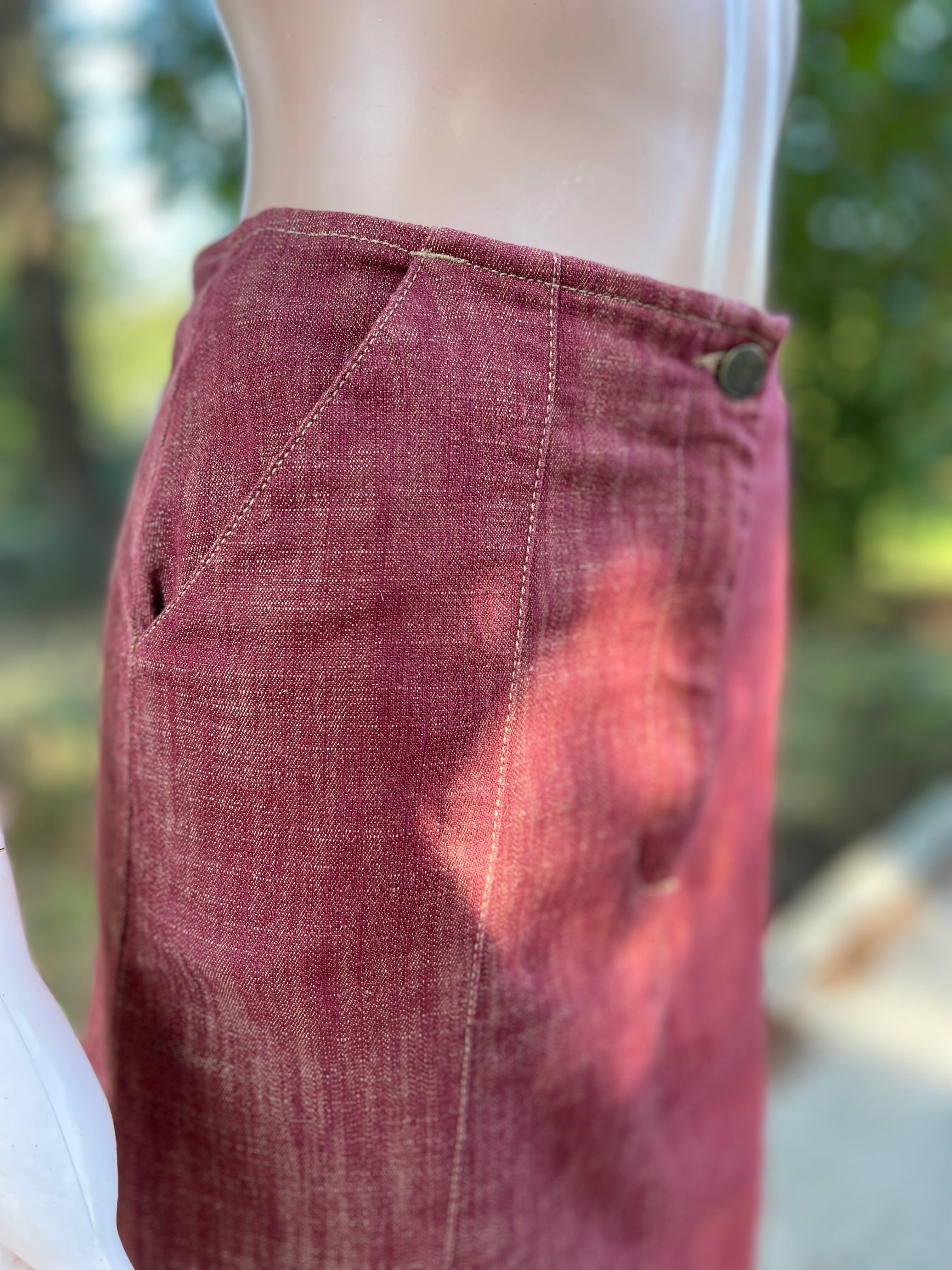 Jupe vintage bordeaux 36/38