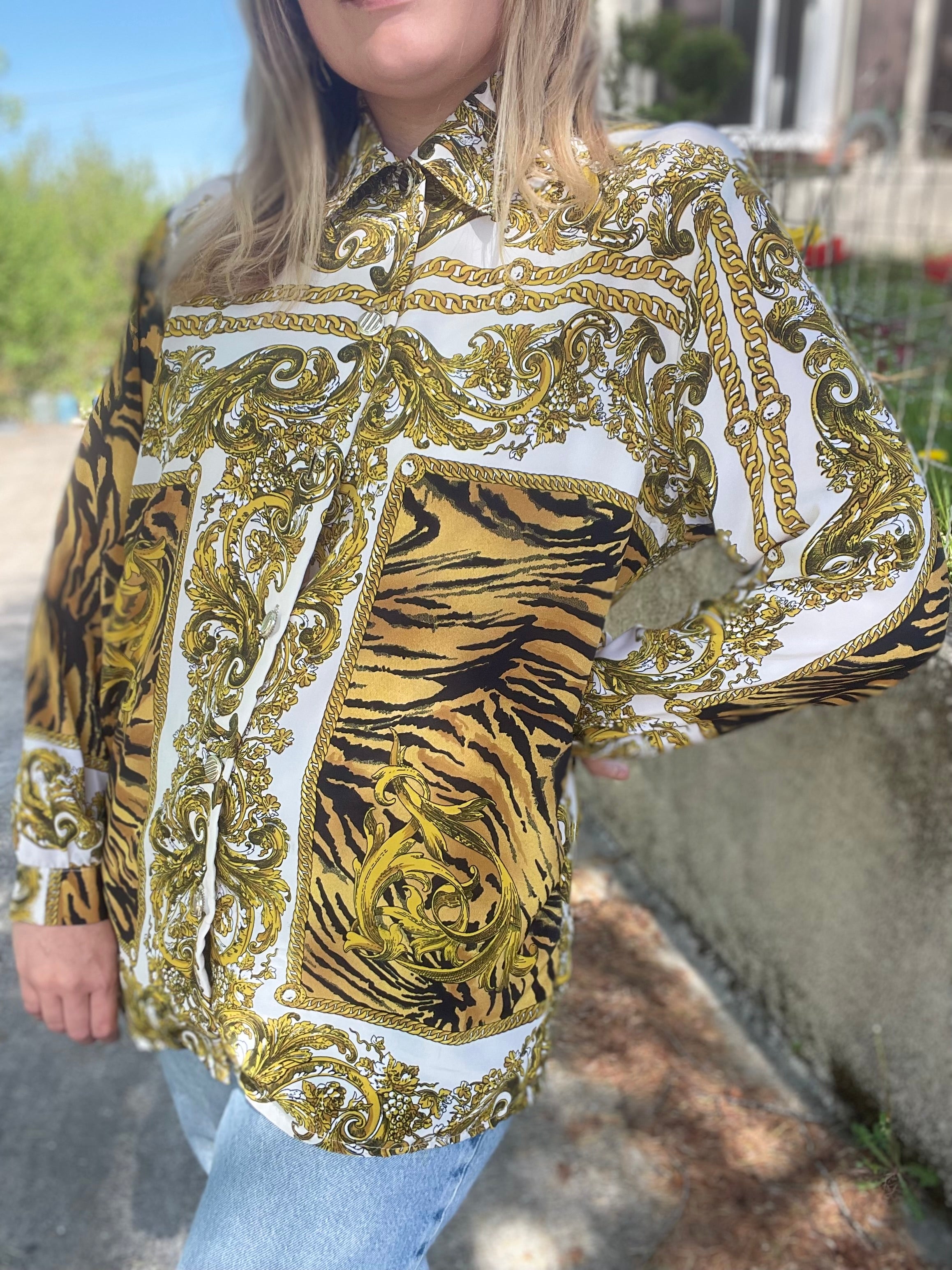 Chemise vintage dorée