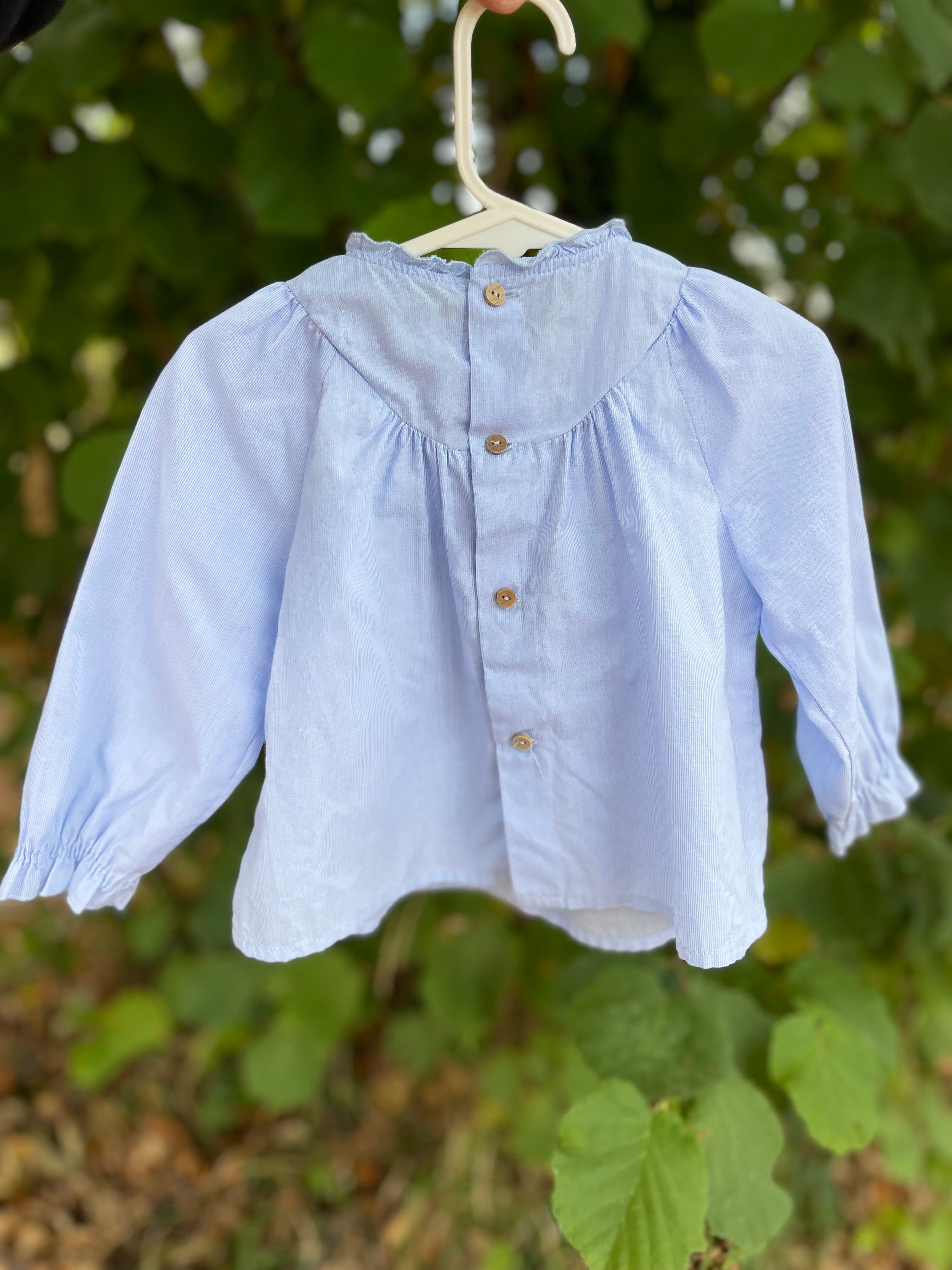 Blouse Zara bleu ciel 2 ans