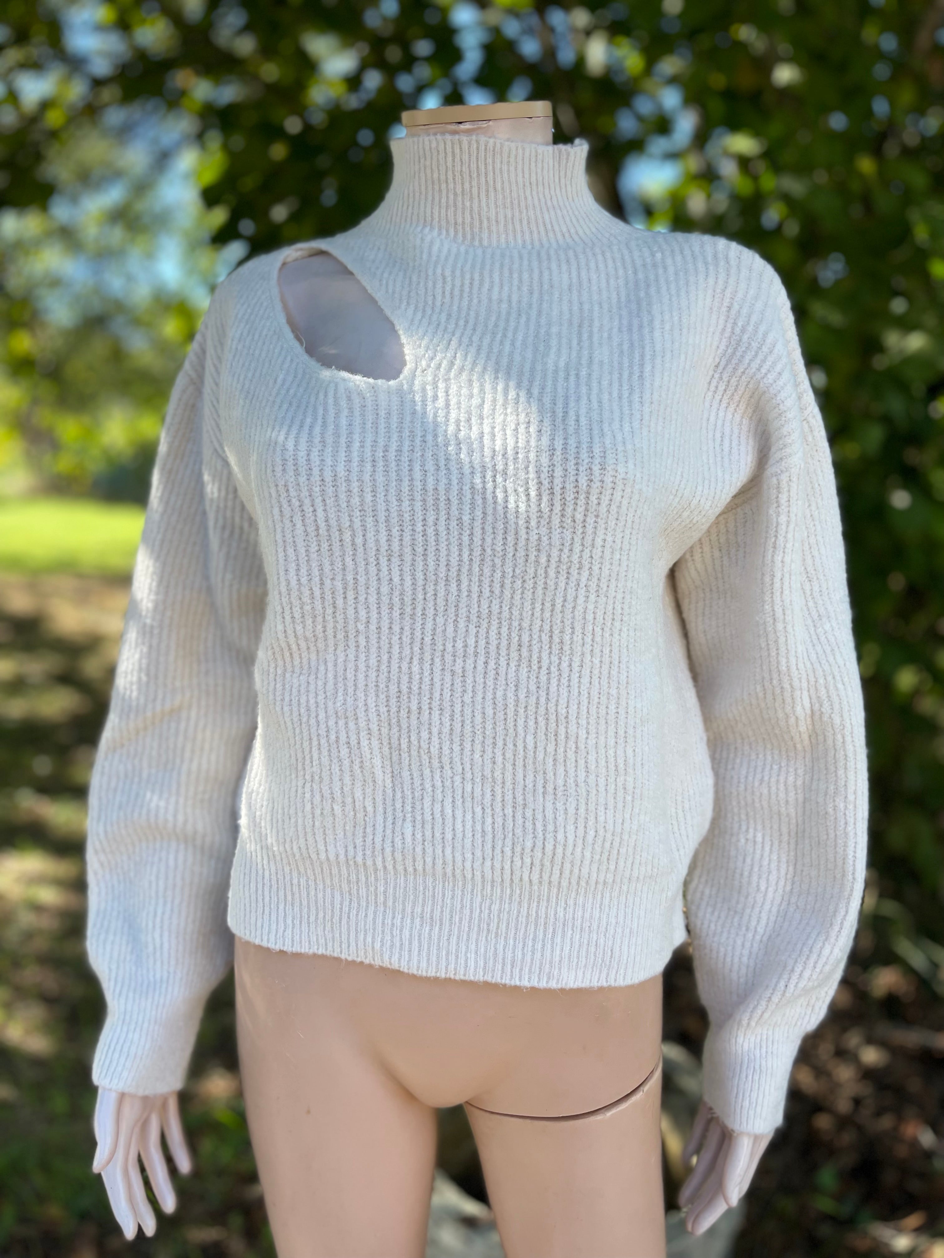 Pull crème ajouré épaule – Primark XS/S