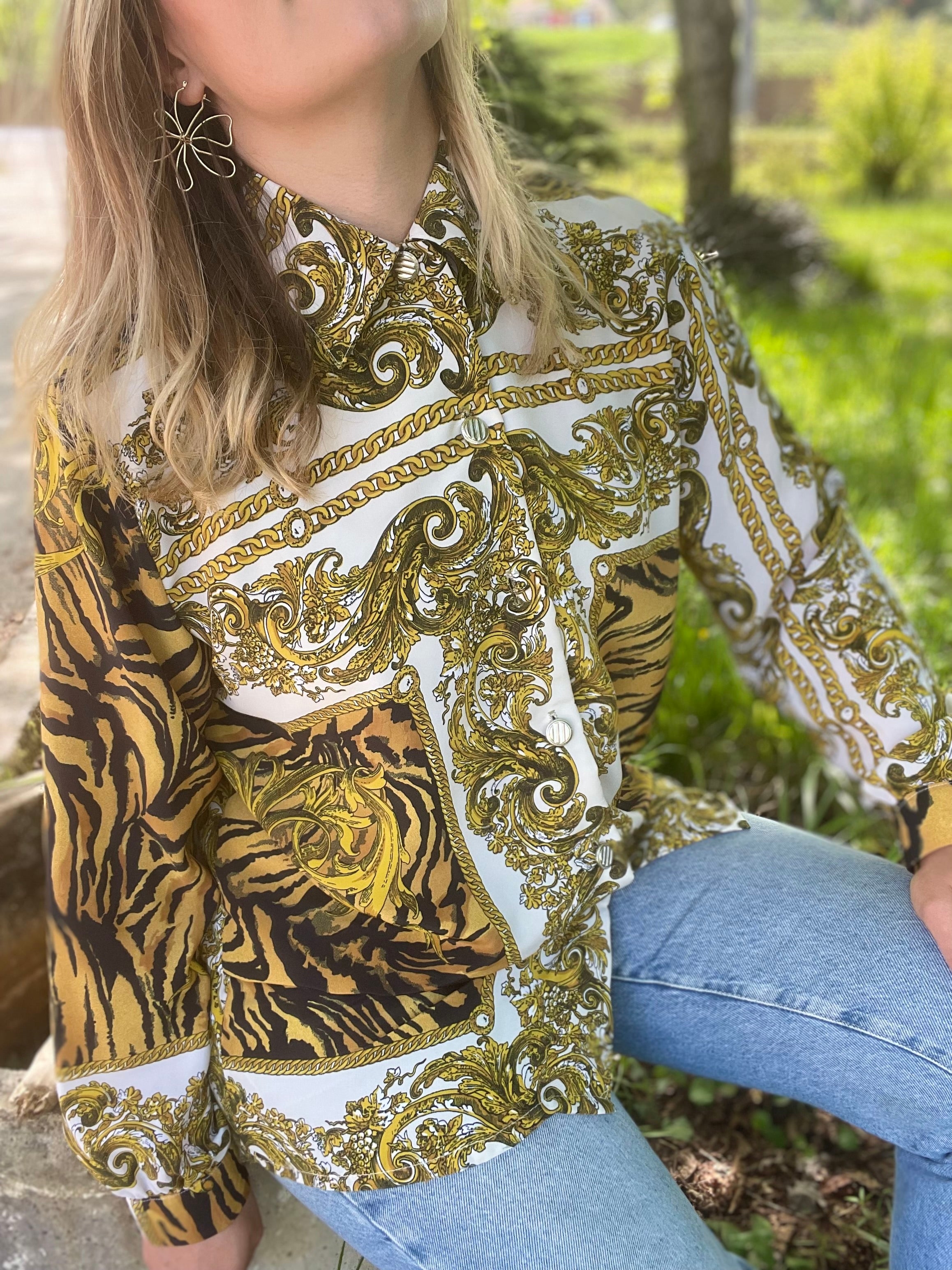 Chemise vintage dorée
