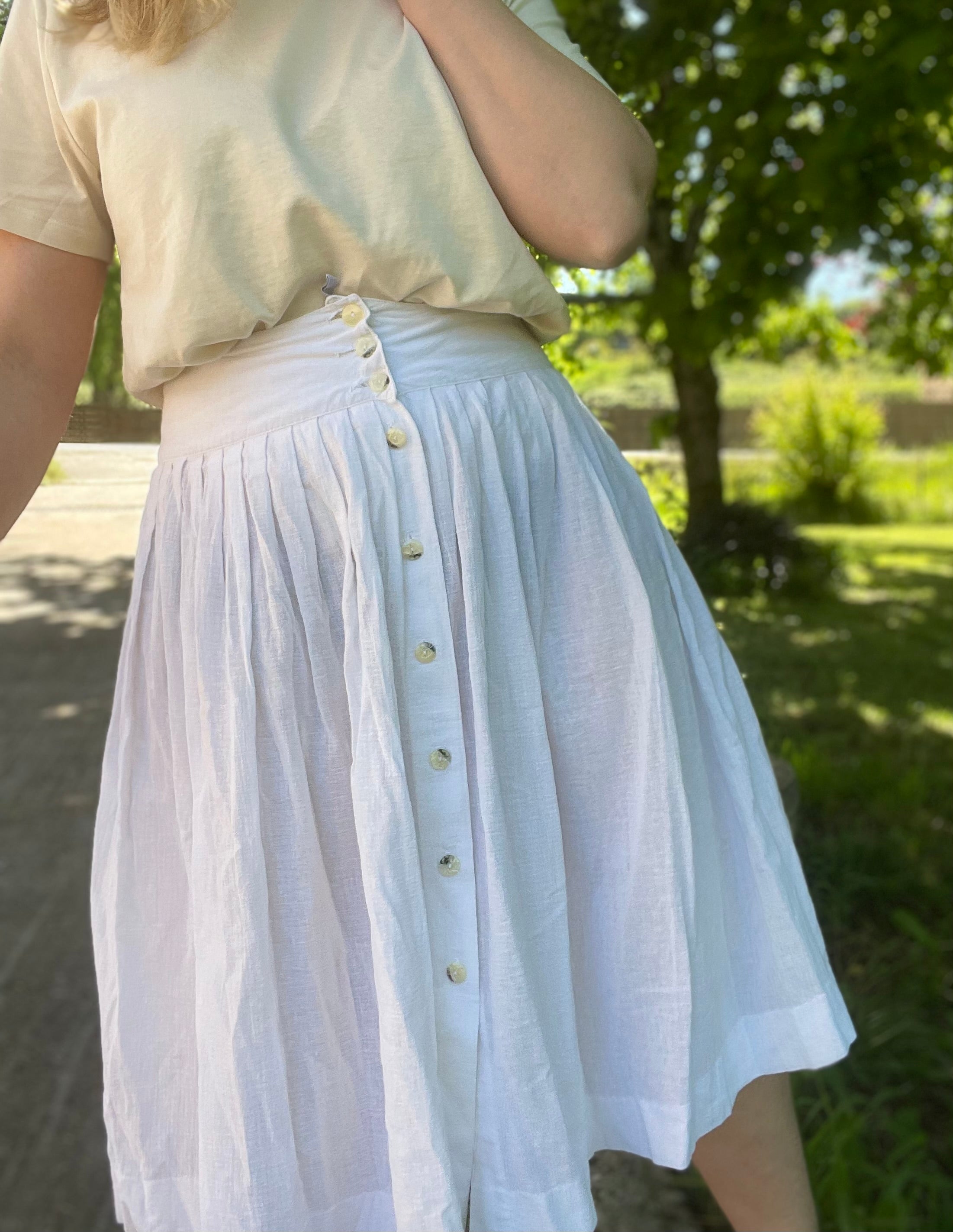 Jupe bohème blanche