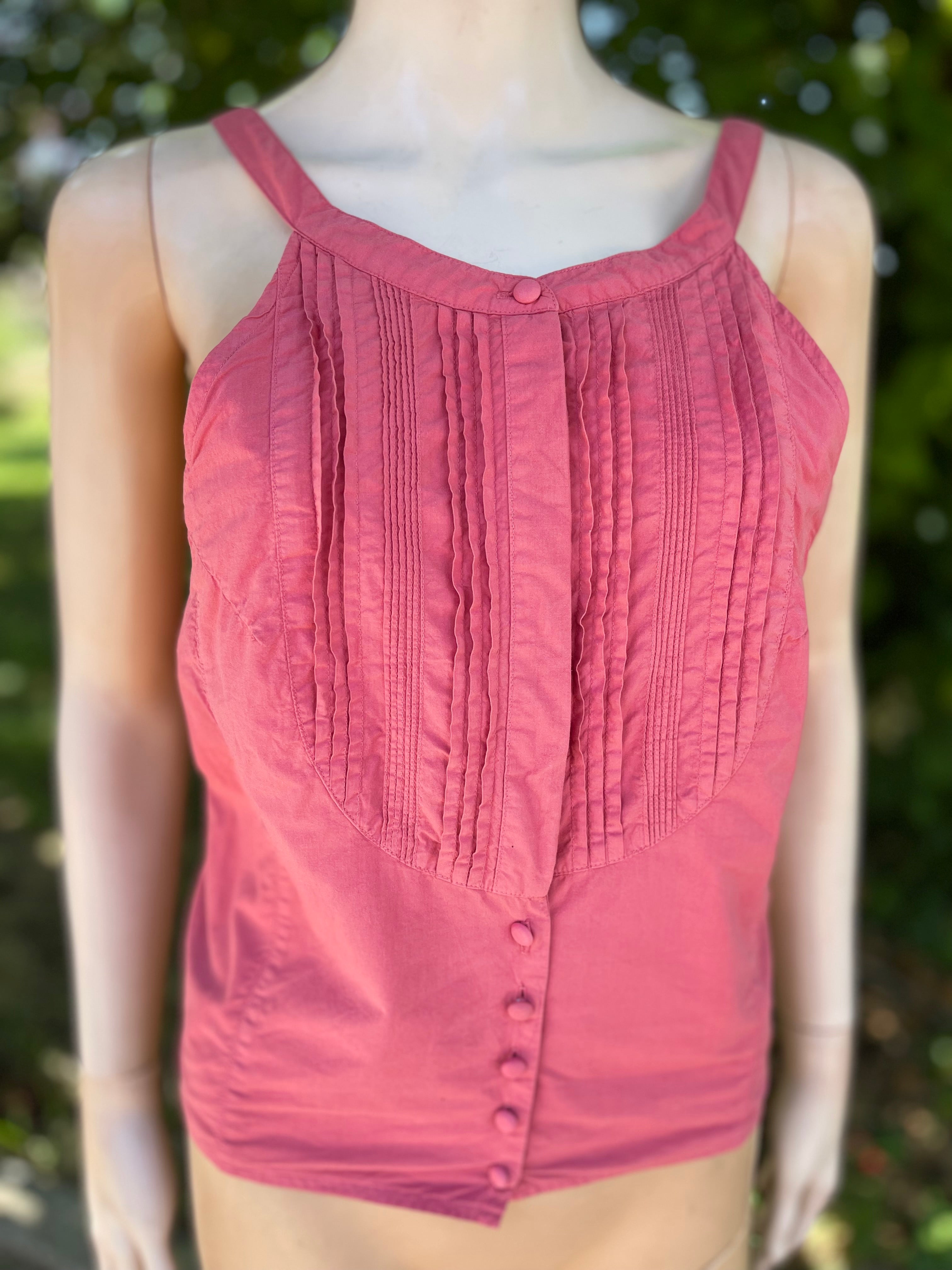 Top rose framboise à plis 36-38