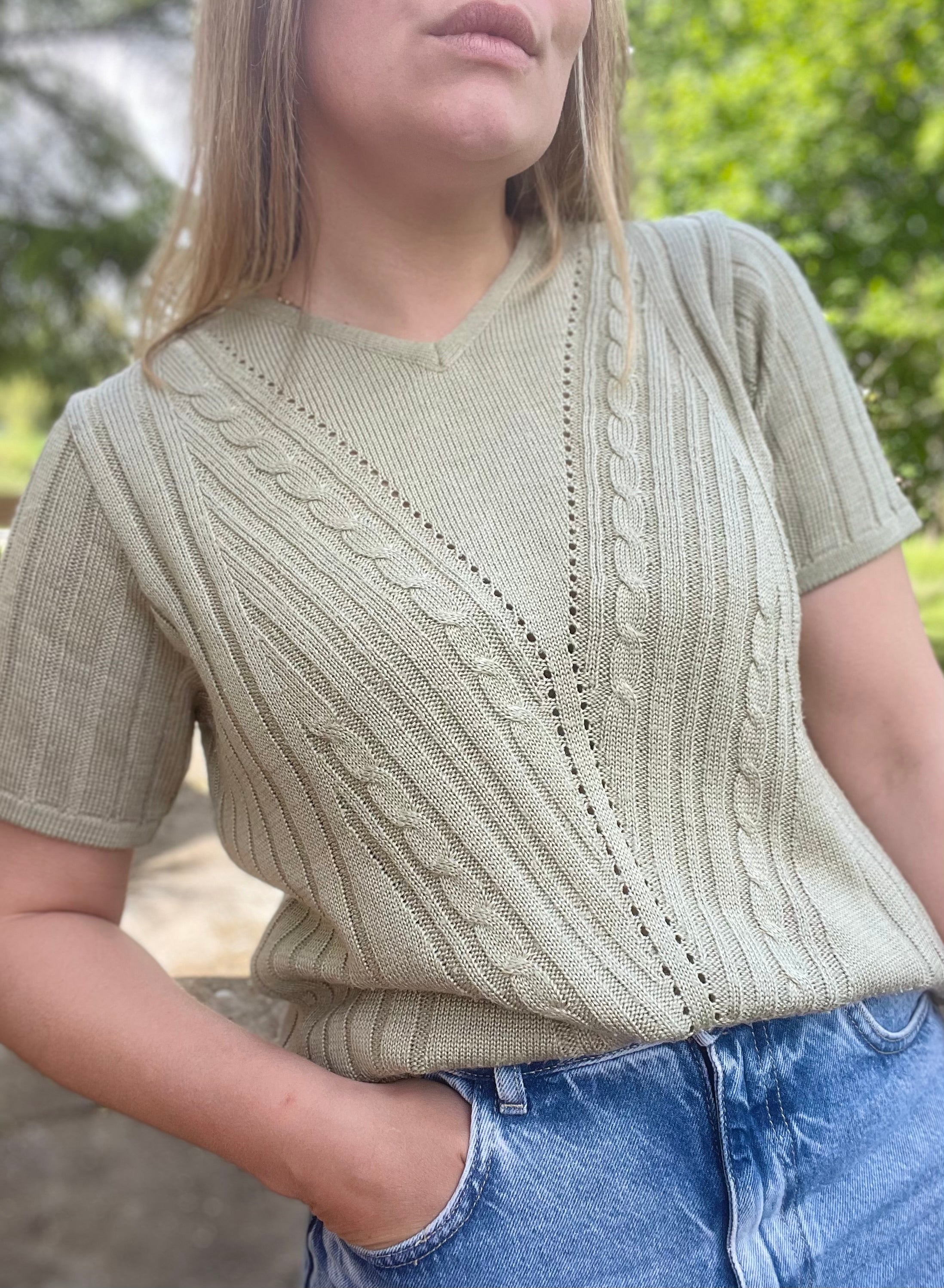 Pull manches courtes Amande