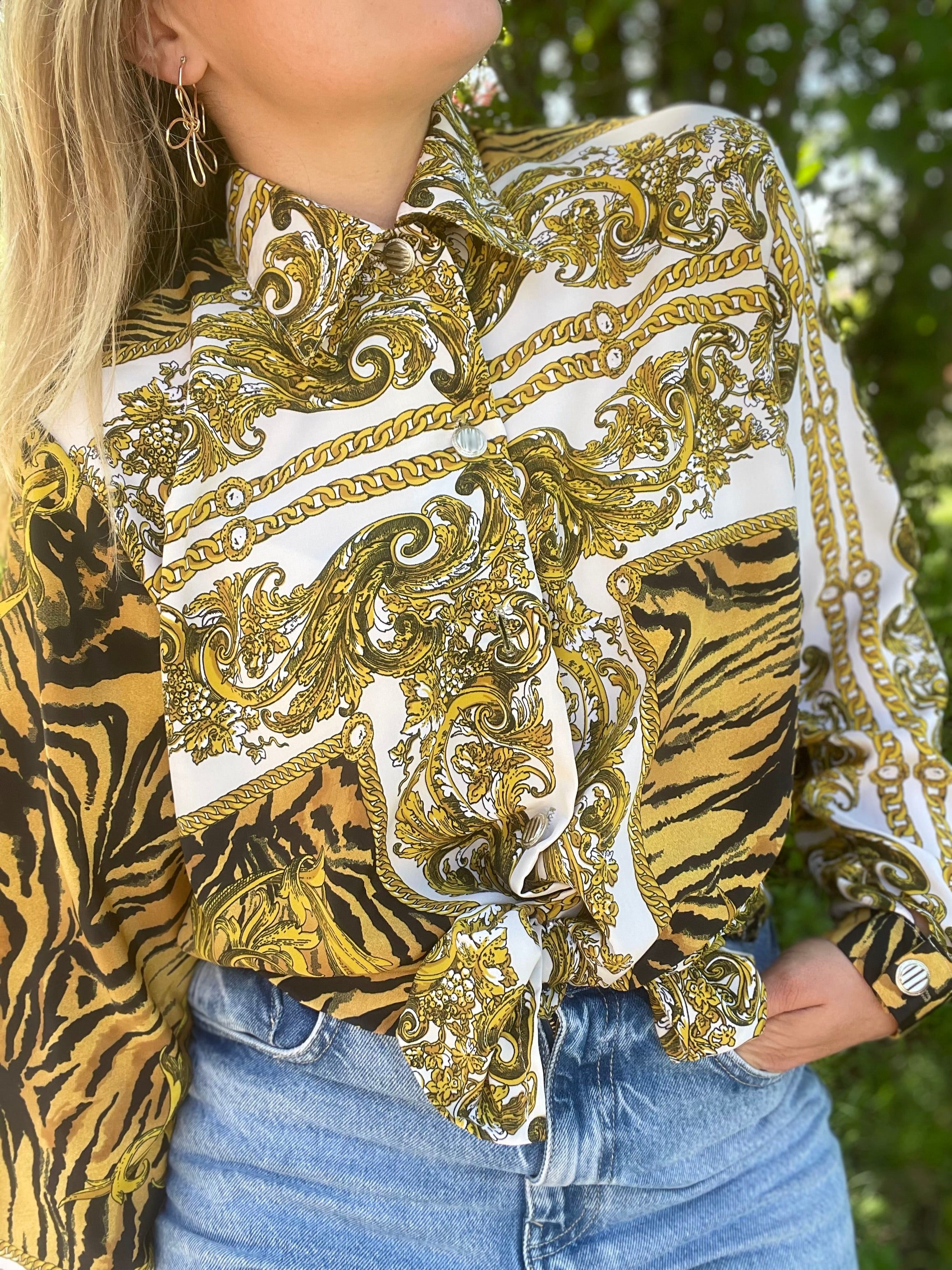 Chemise vintage dorée