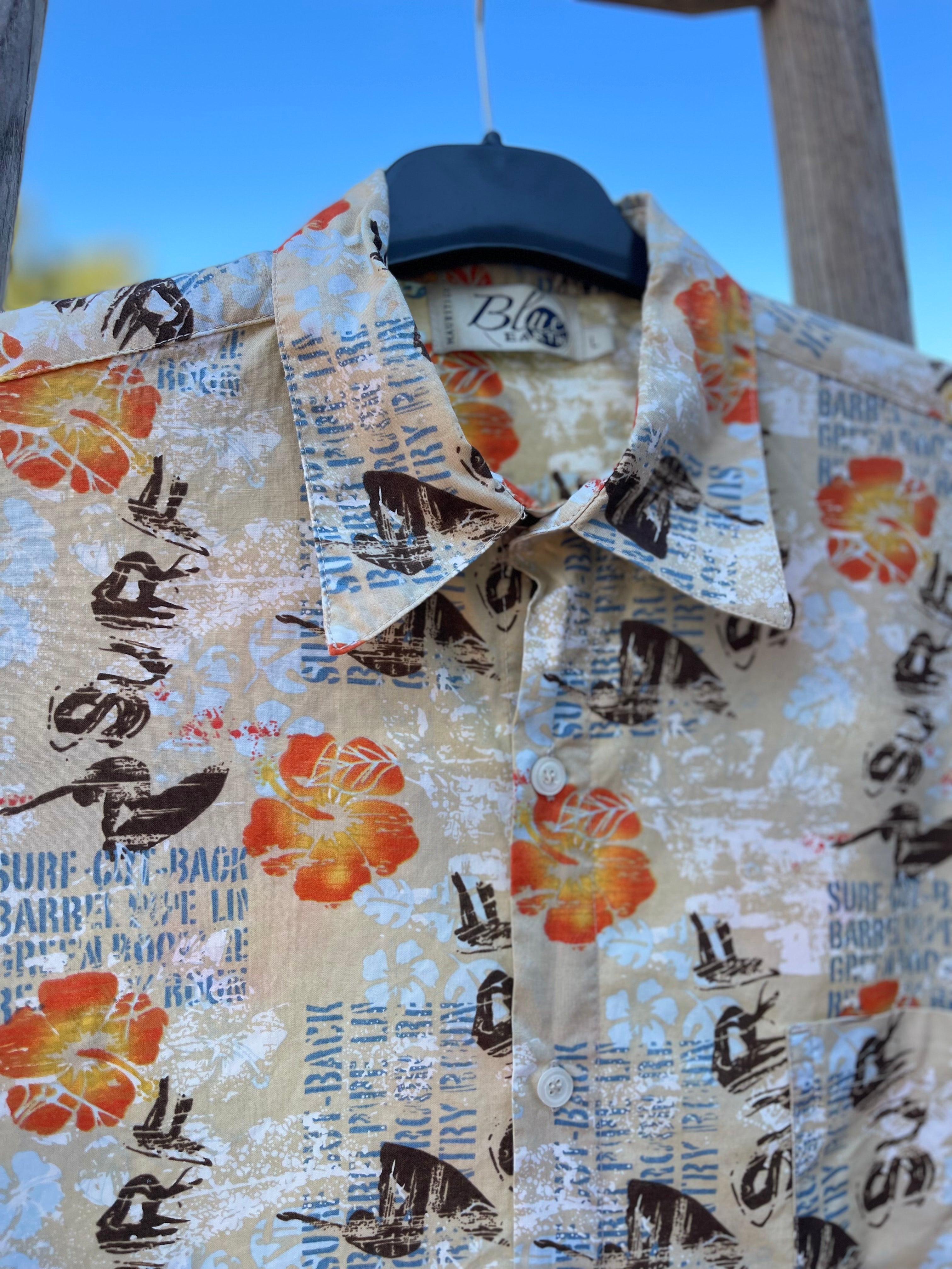 Chemise hawaïenne vintage coton – esprit surf