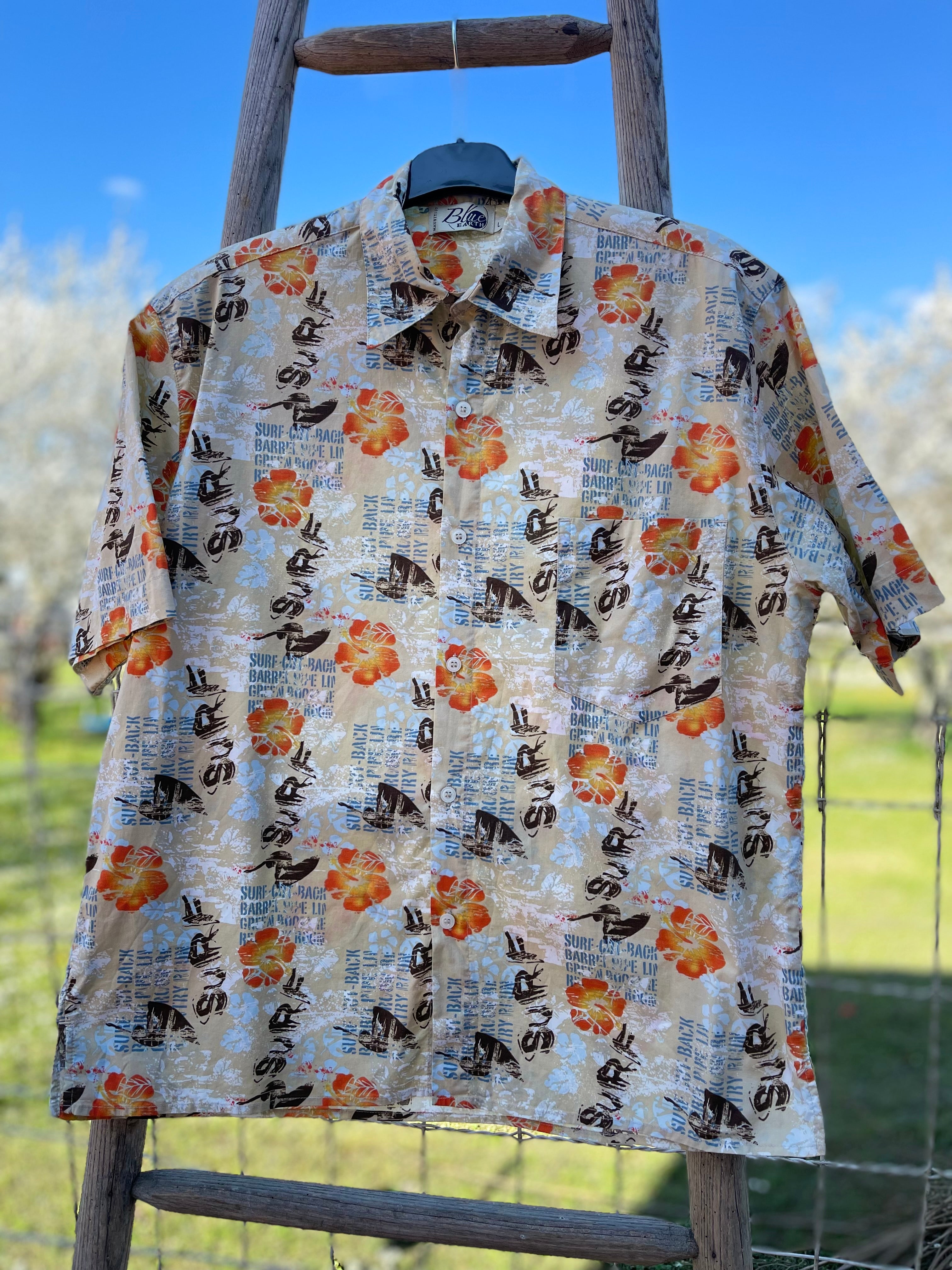 Chemise hawaïenne vintage coton – esprit surf