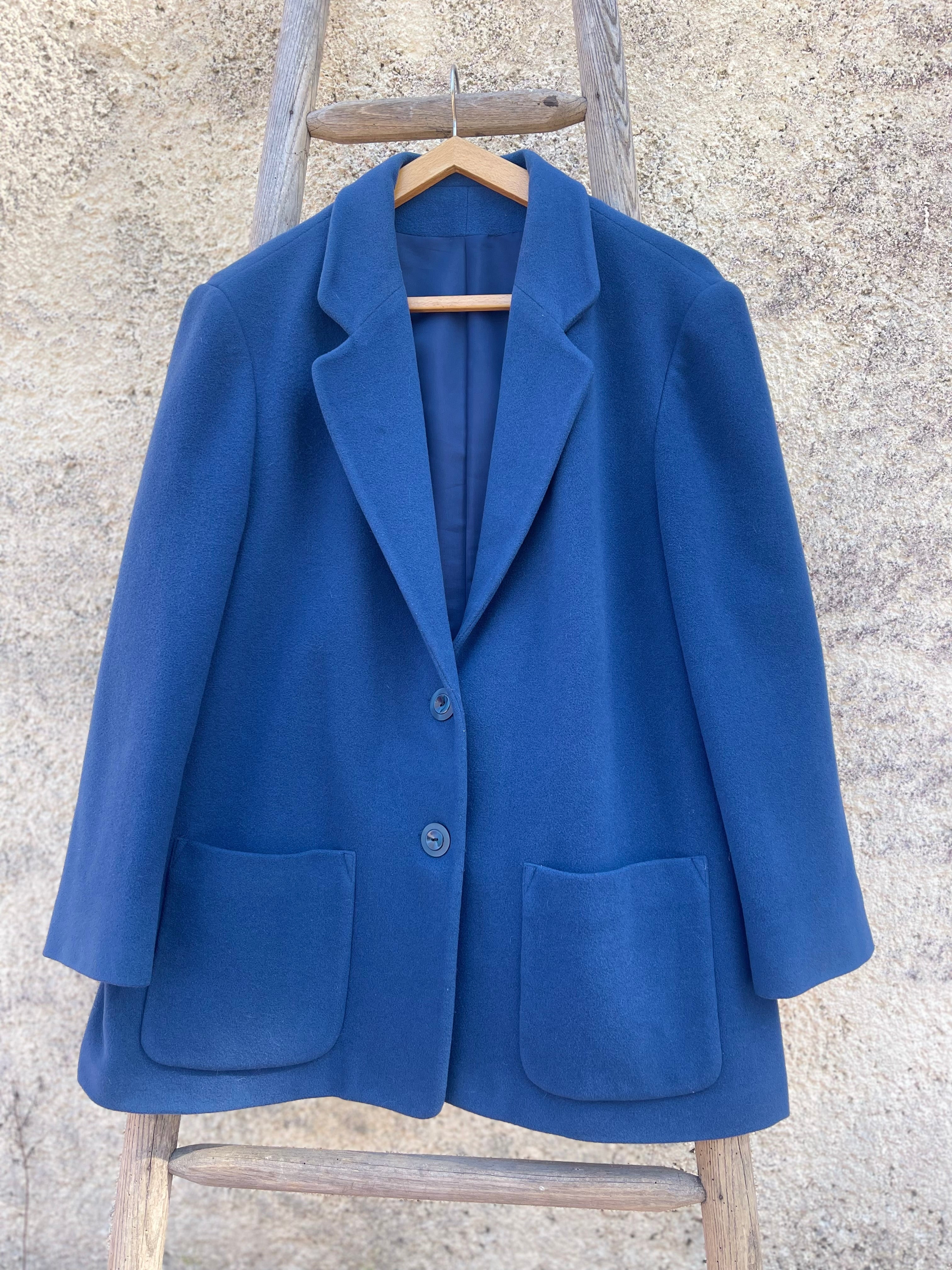 Manteau caban vintage bleu – 40/42