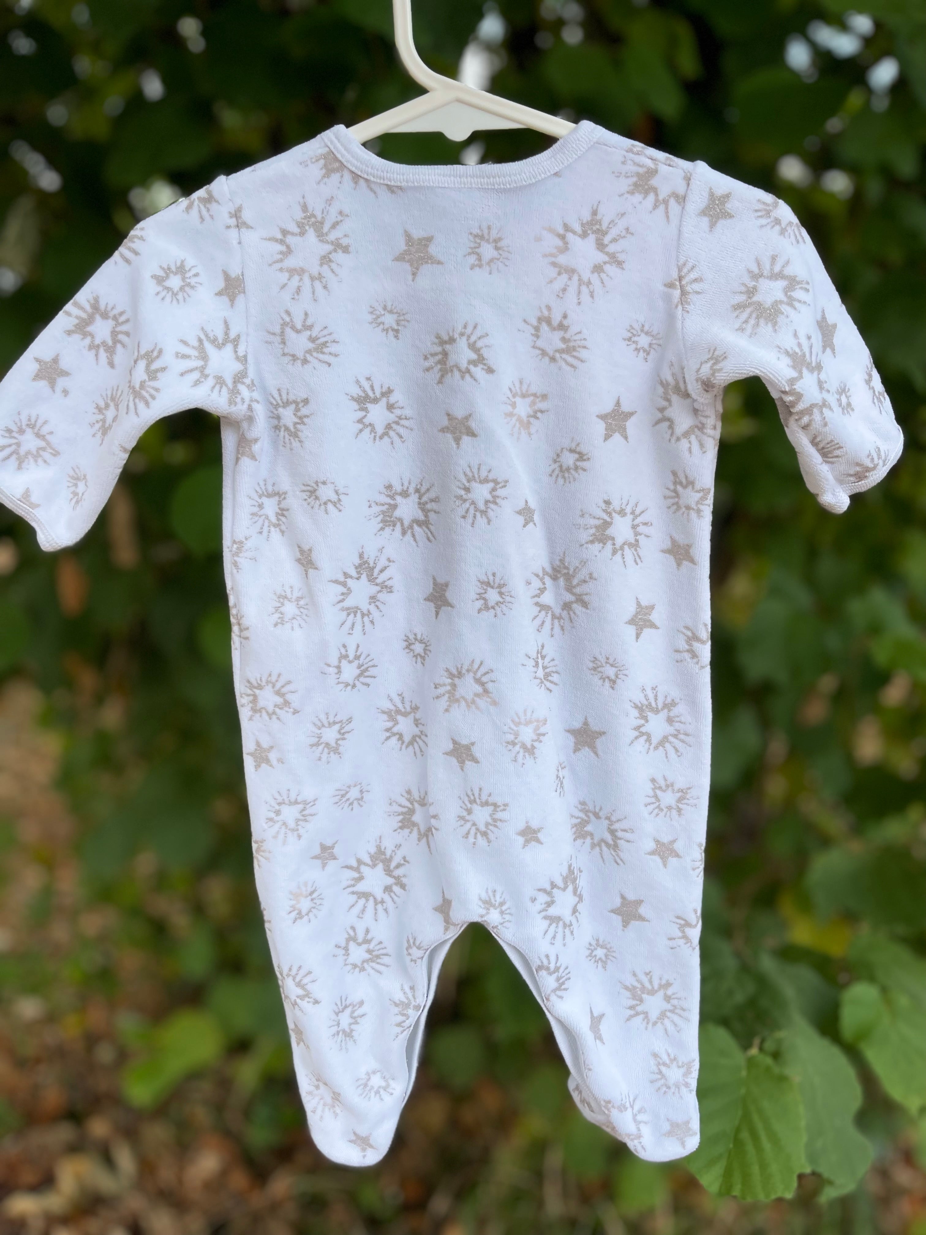 Pyjama en velours petit bateau 3 mois