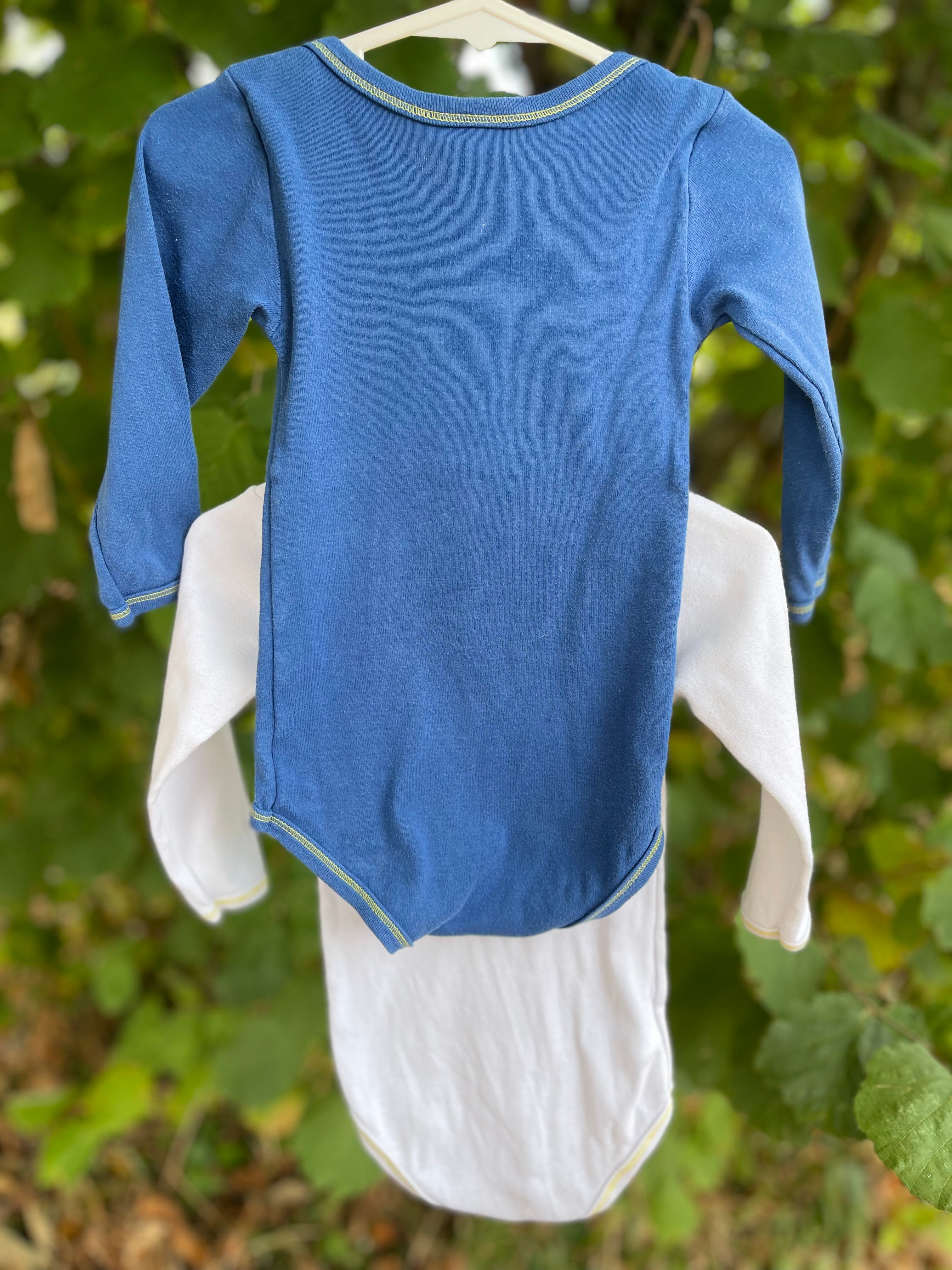 Lot de deux bodies petit bateau 18 mois coton