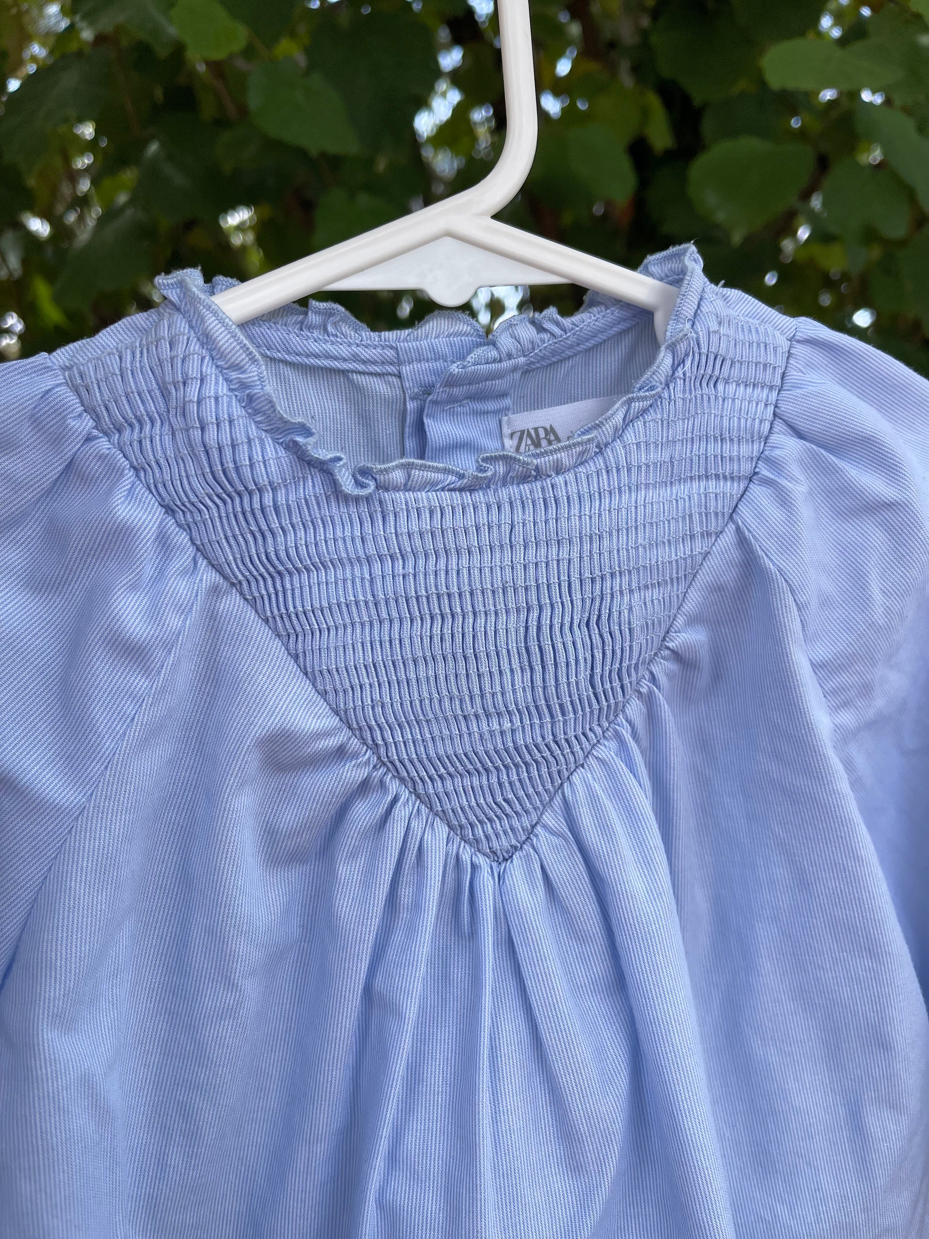 Blouse Zara bleu ciel 2 ans