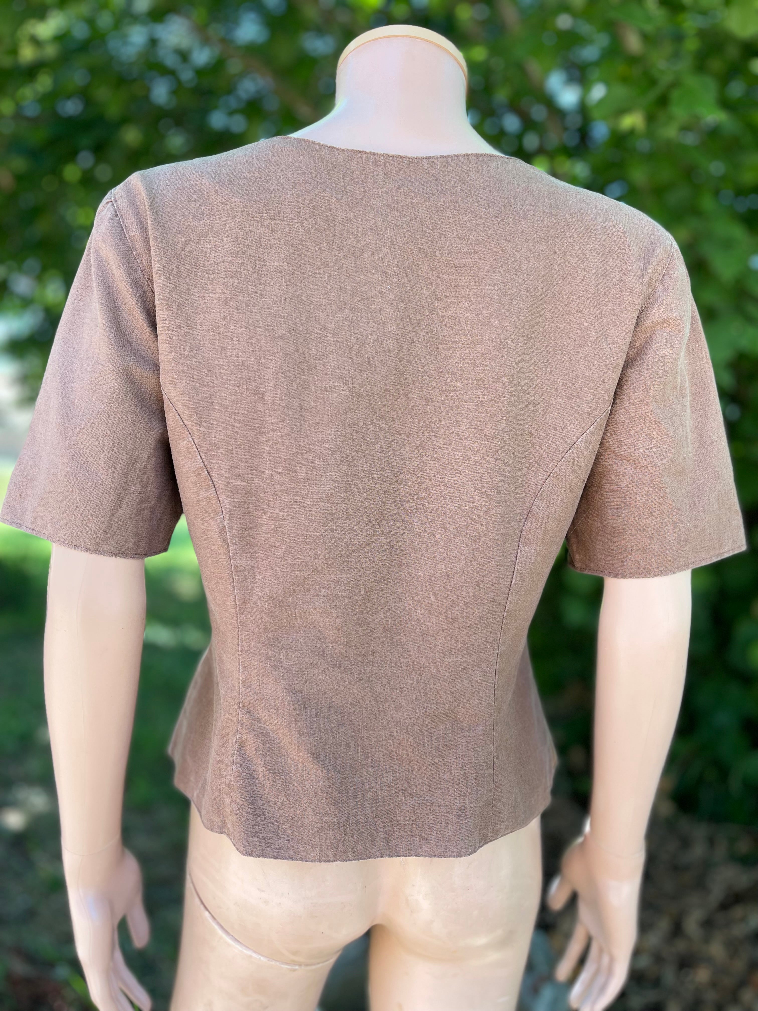 Blouse vintage lin 38-40