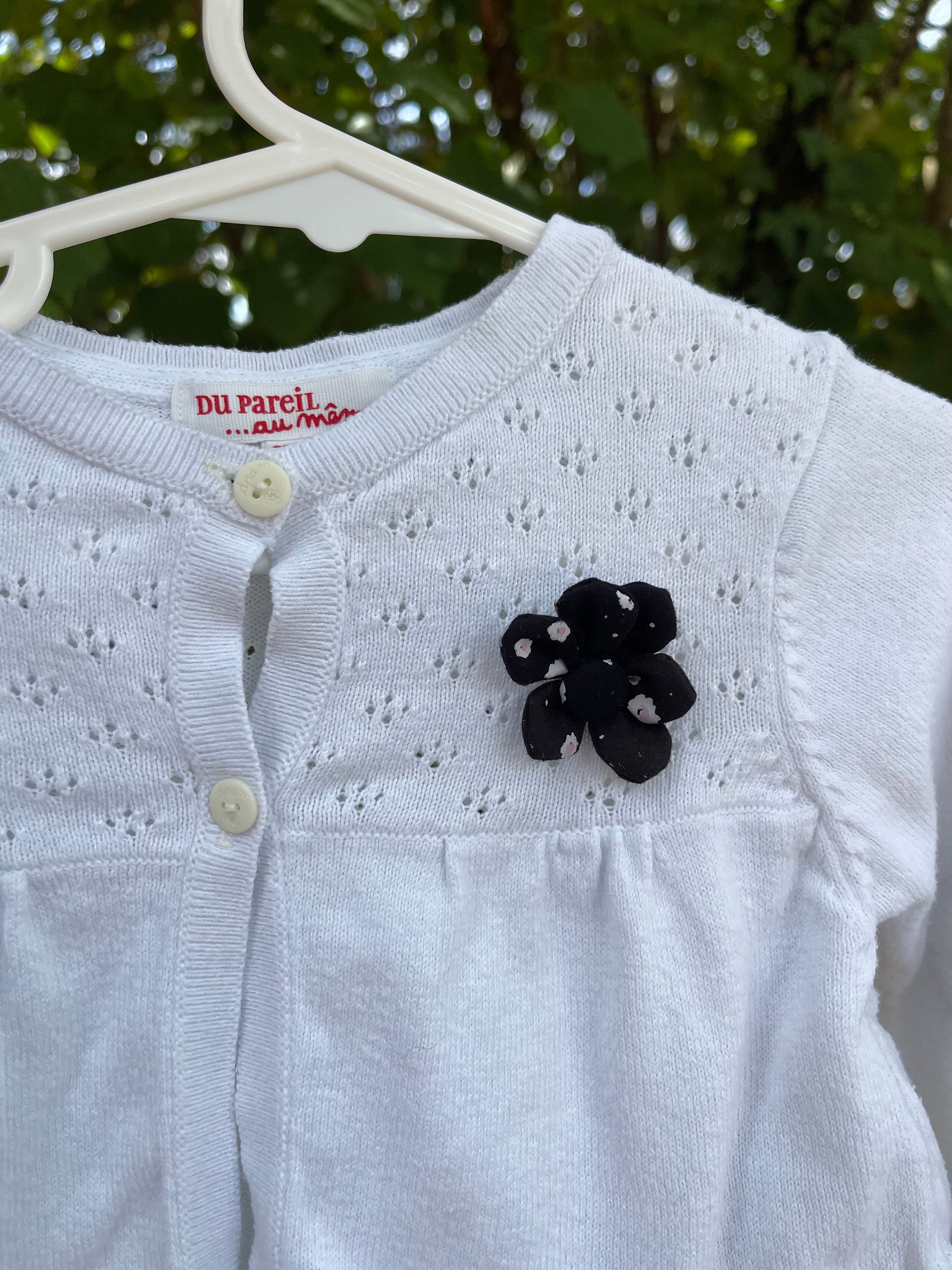 Cardigan DPAM blanc 18 mois