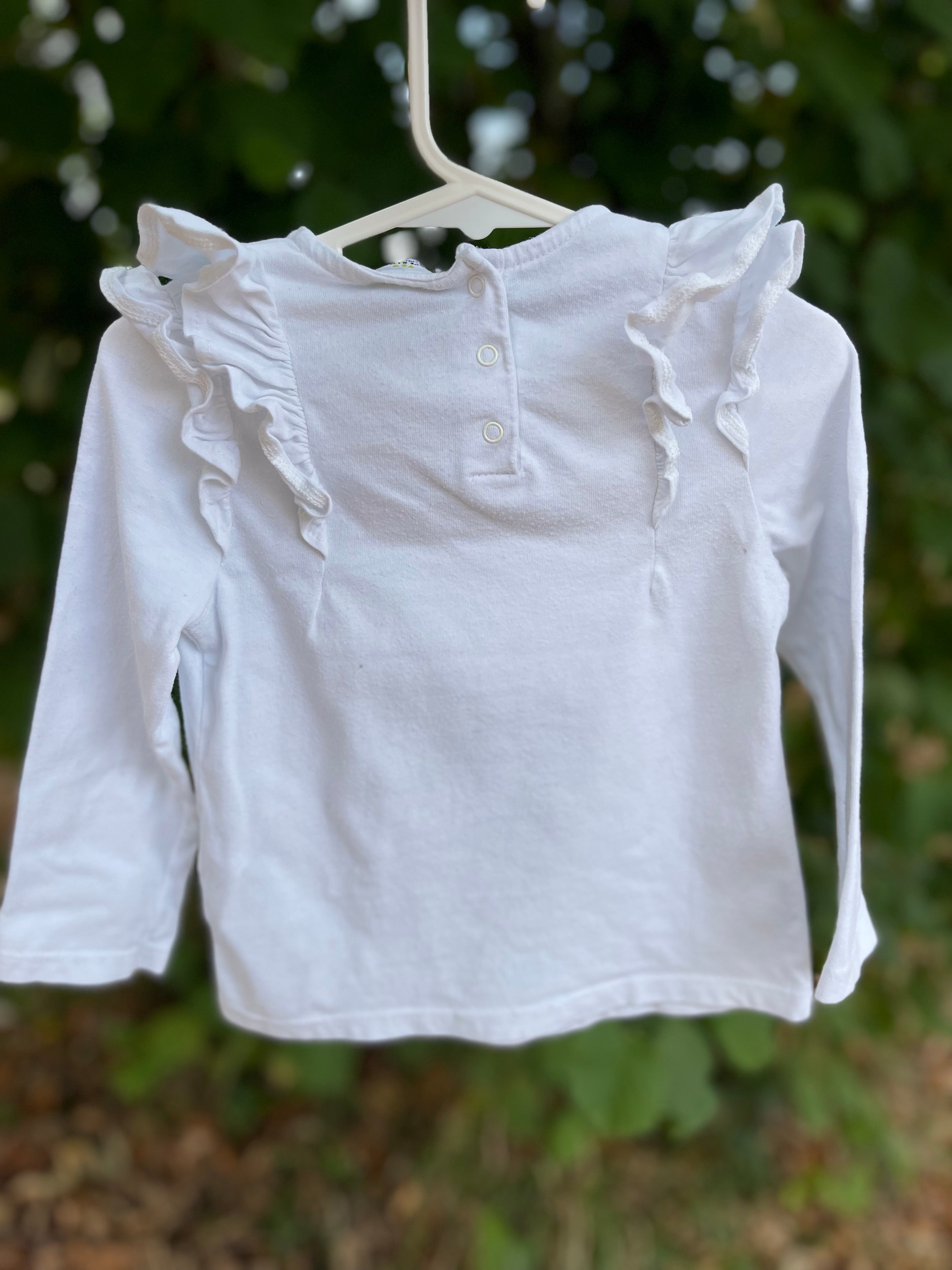 Teeshirt à manches longues volants tape à l’œil 2 ans