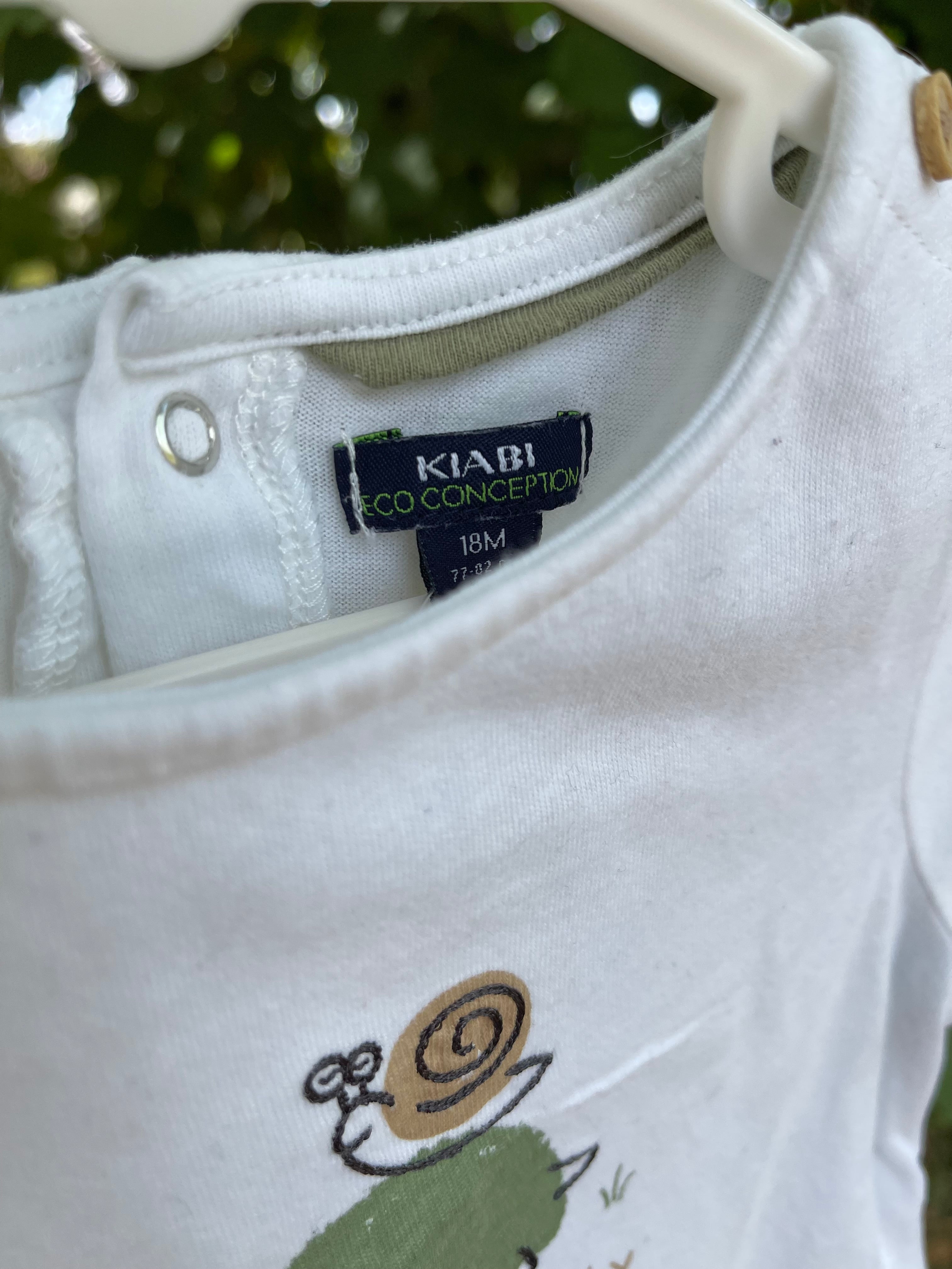 Teeshirt Kiabi blanc tortue 18 mois
