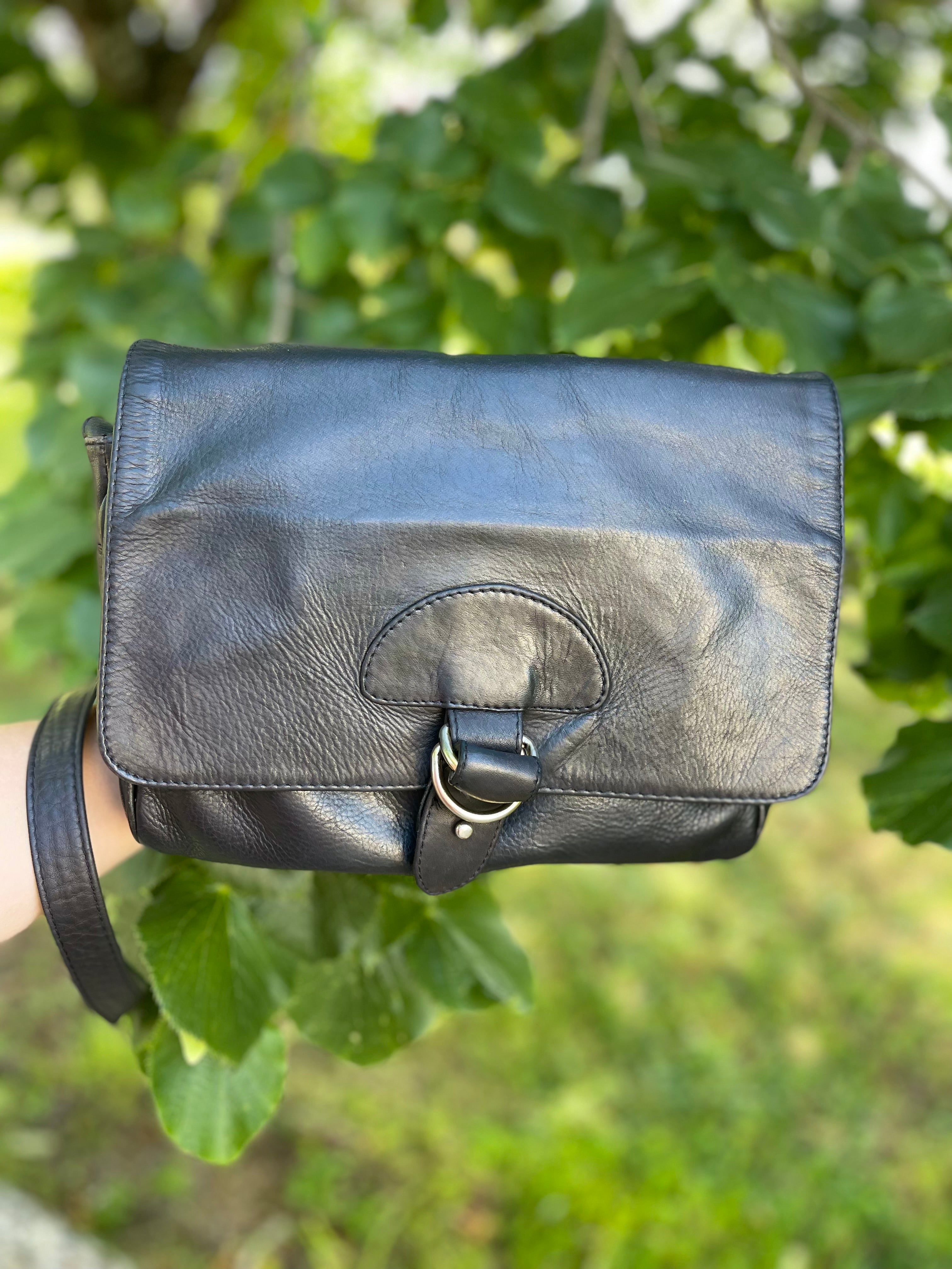 Sac bandoulière cuir vintage