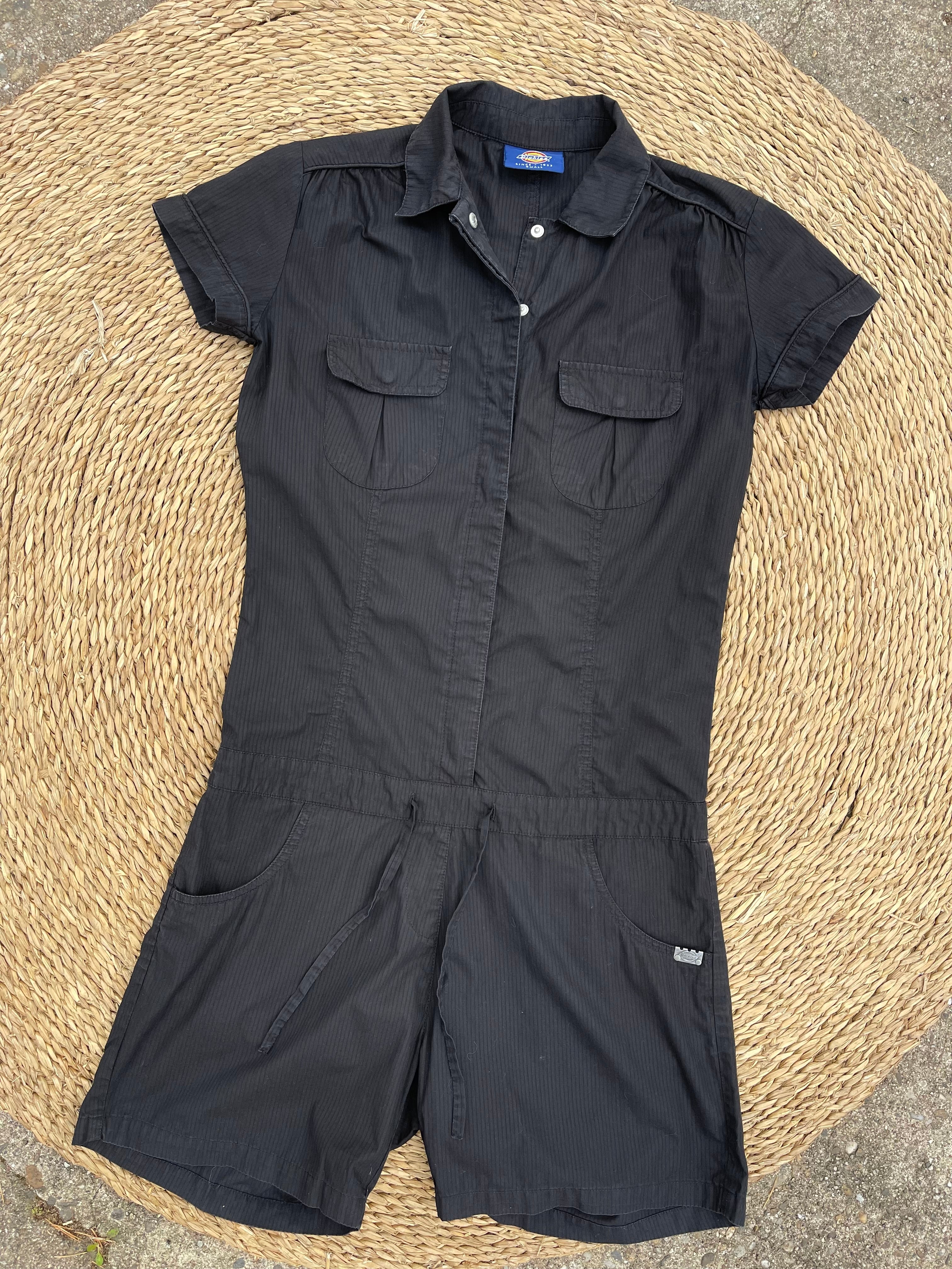 Combishort Dickies vintage noire rayée taille S 36/38