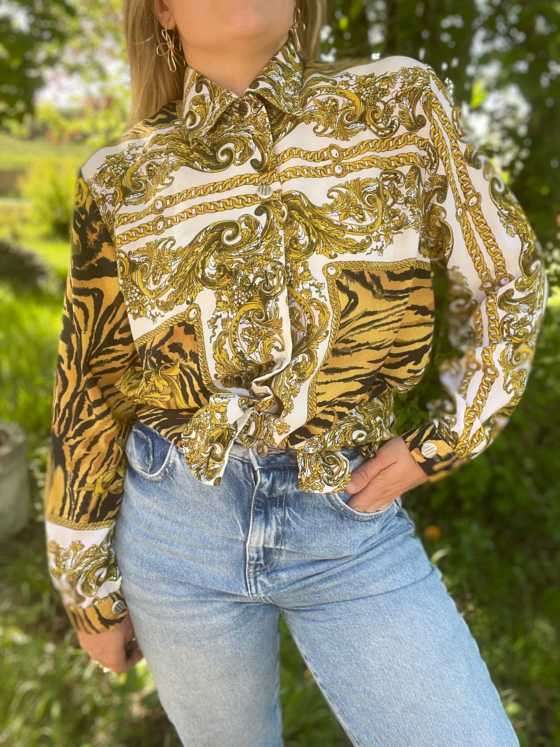 Chemise vintage dorée
