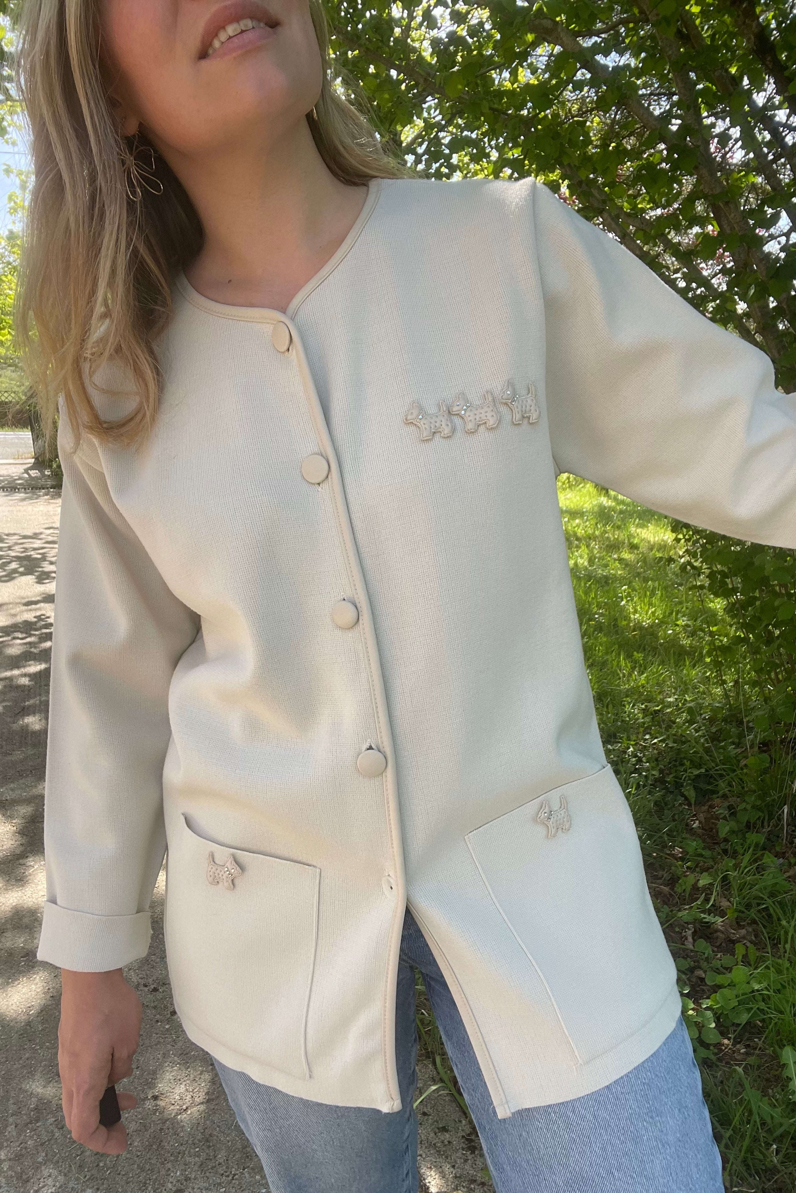 Cardigan écru vintage