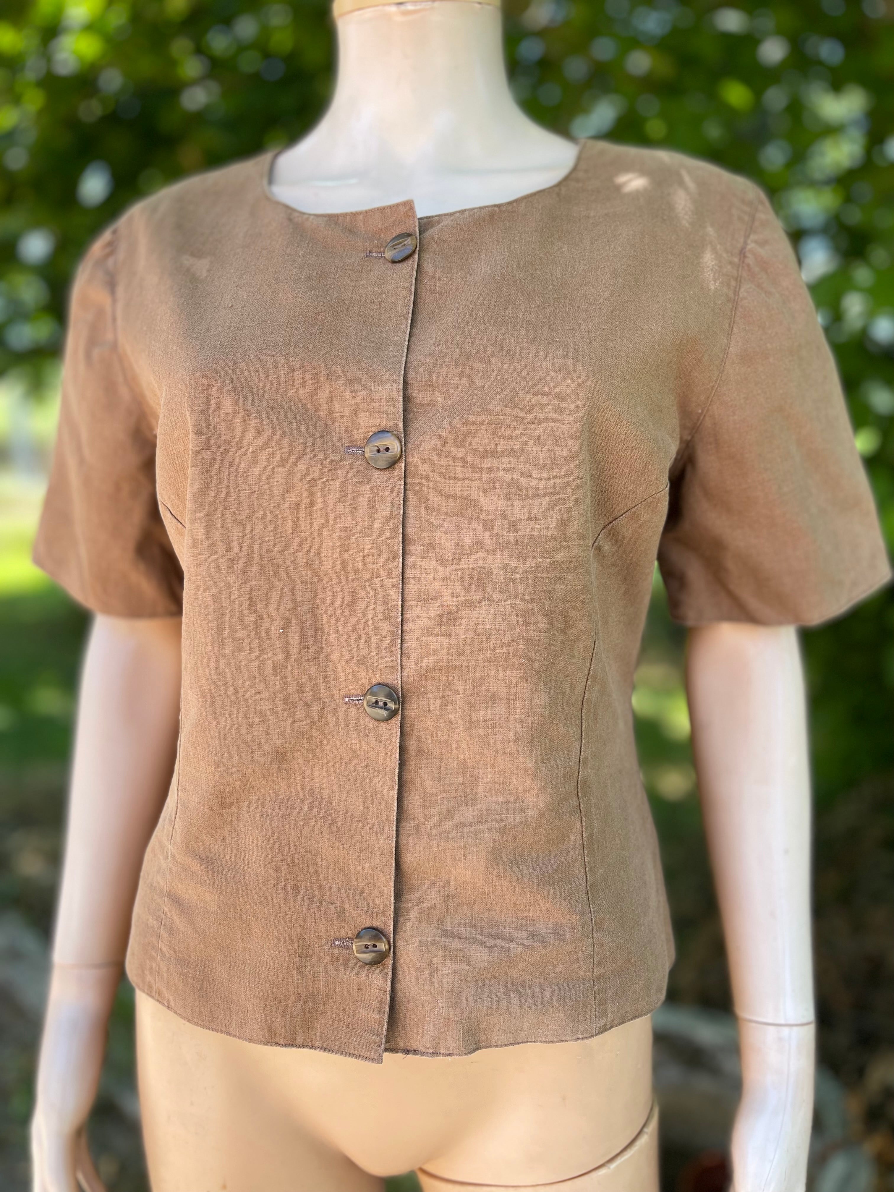 Blouse vintage lin 38-40