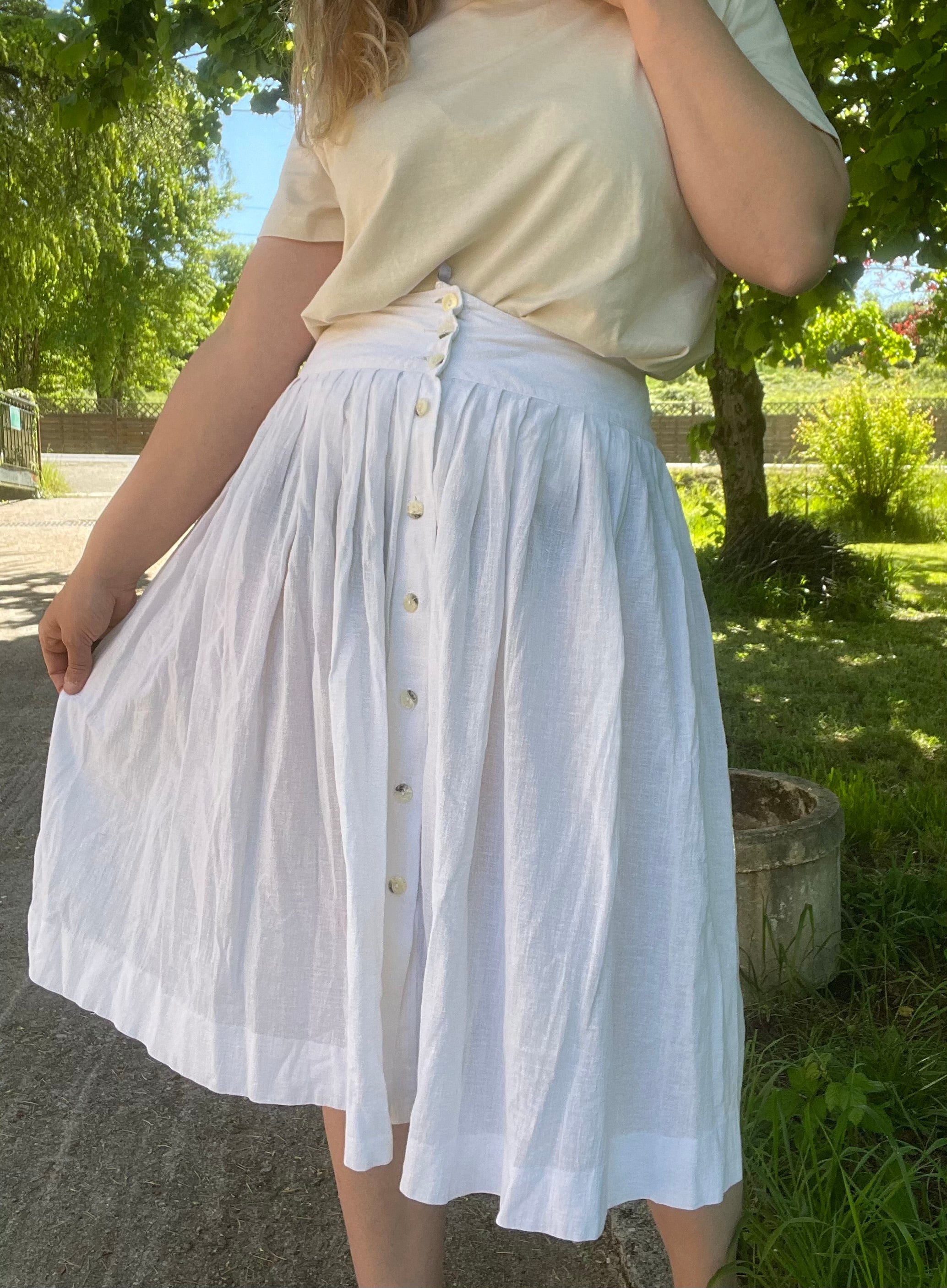 Jupe bohème blanche
