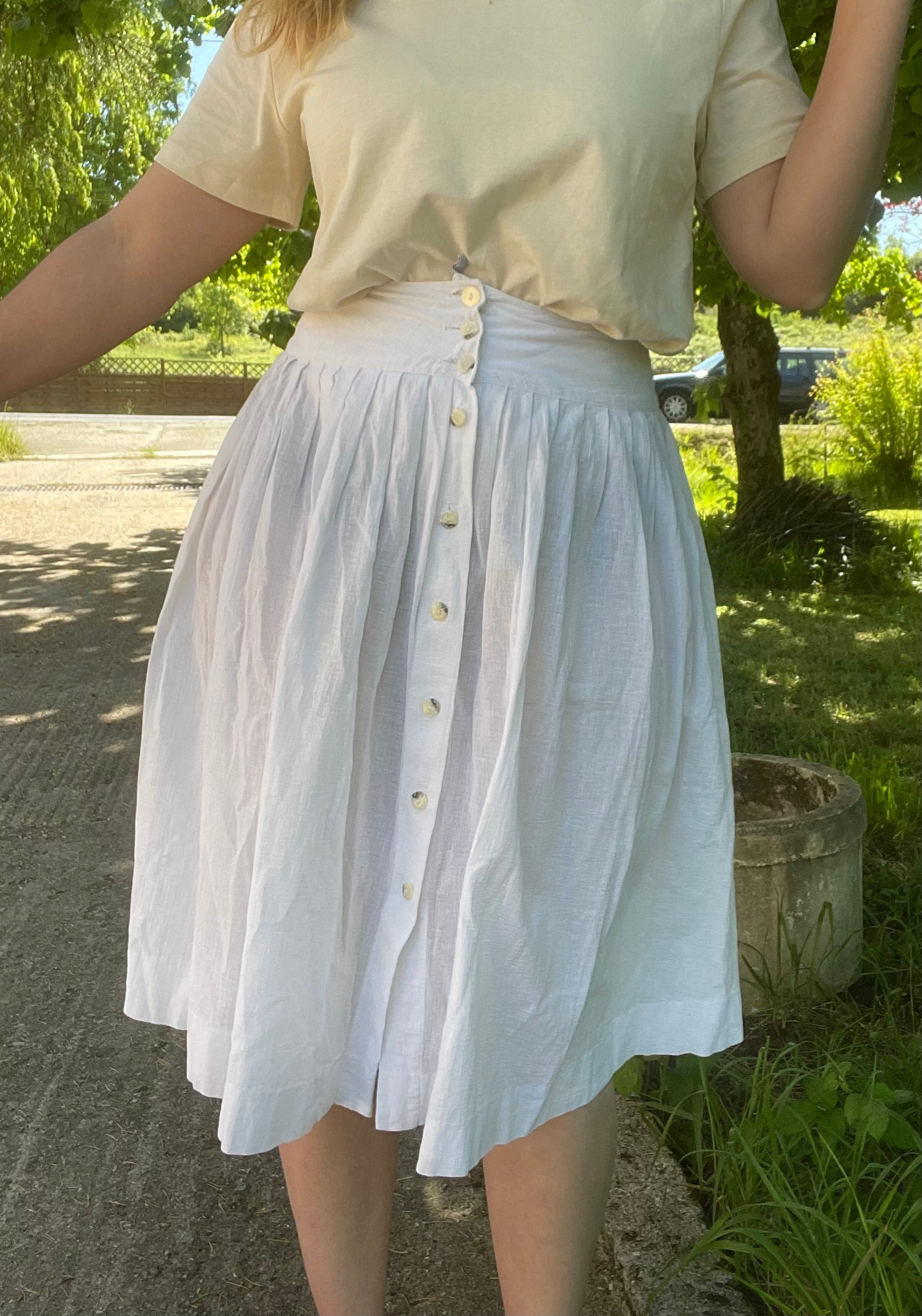 Jupe bohème blanche