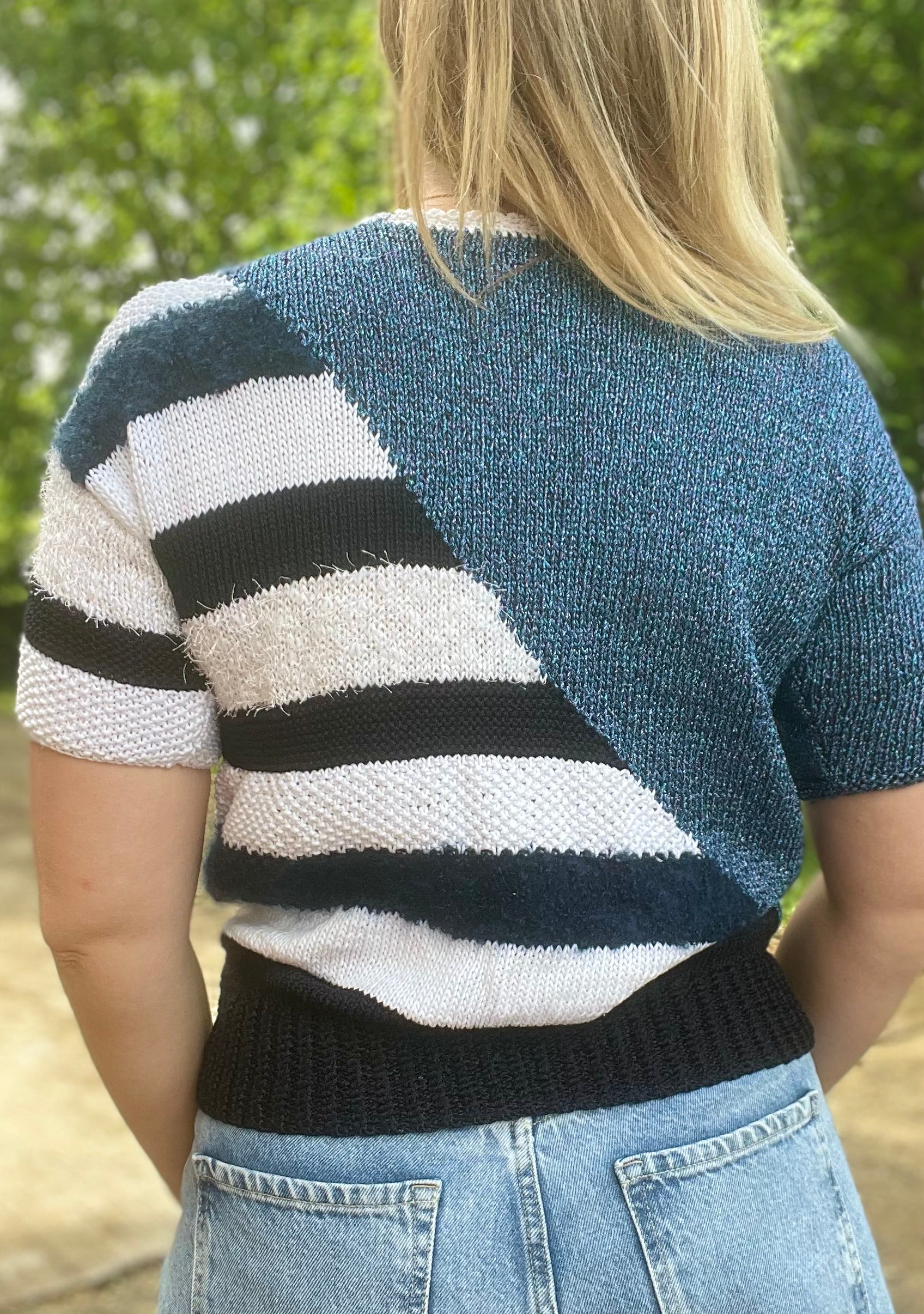 Top maille rétro